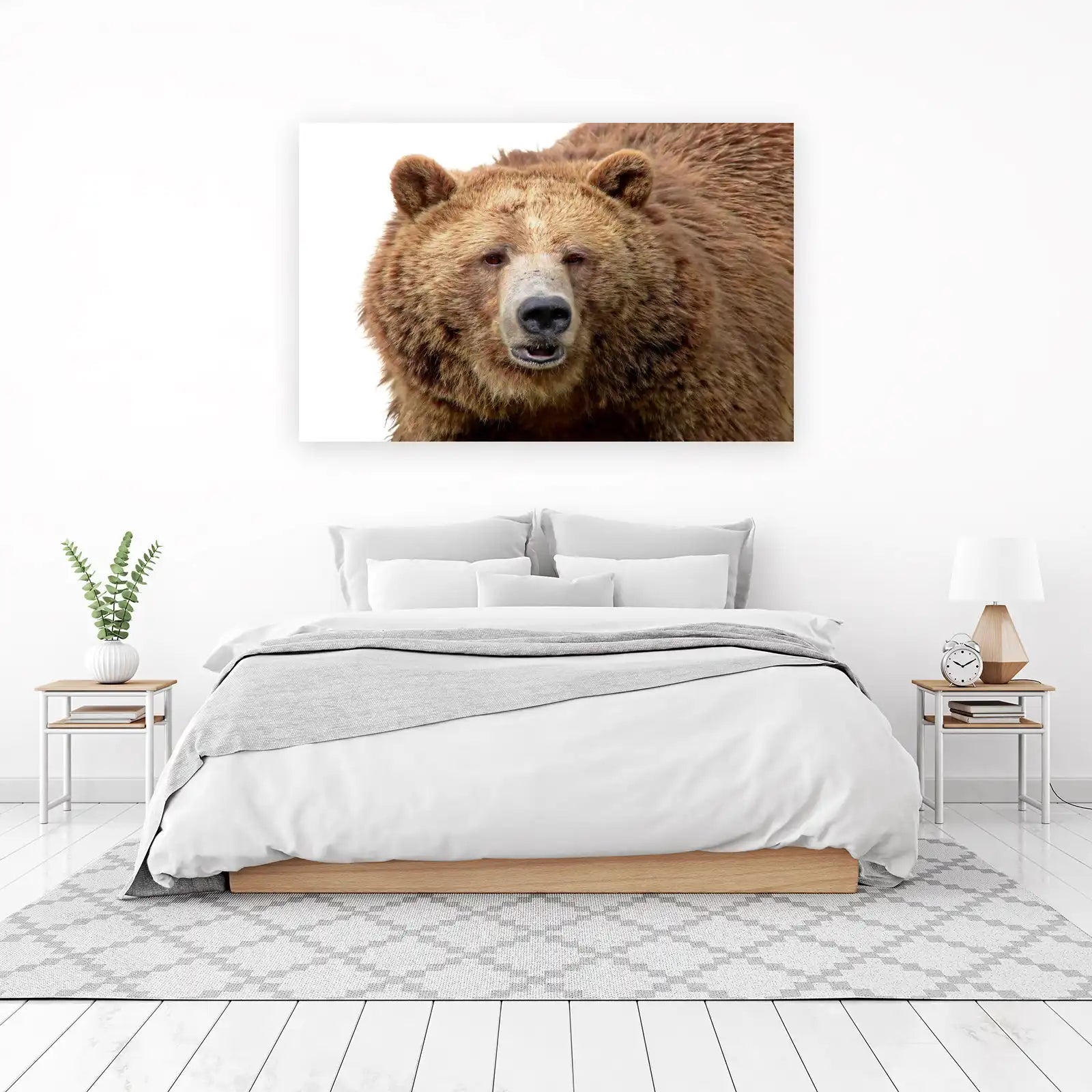 Majestic Grizzly Bear Portrait Wall Art