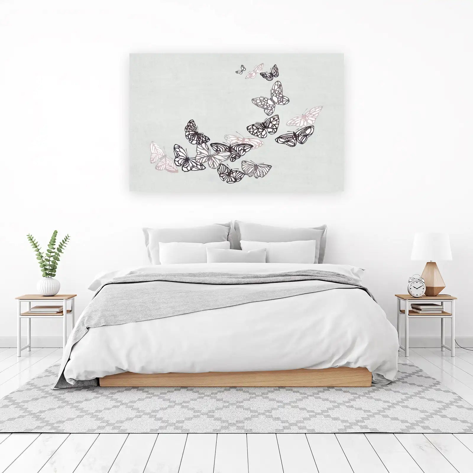Elegant Butterfly Swarm Wall Art