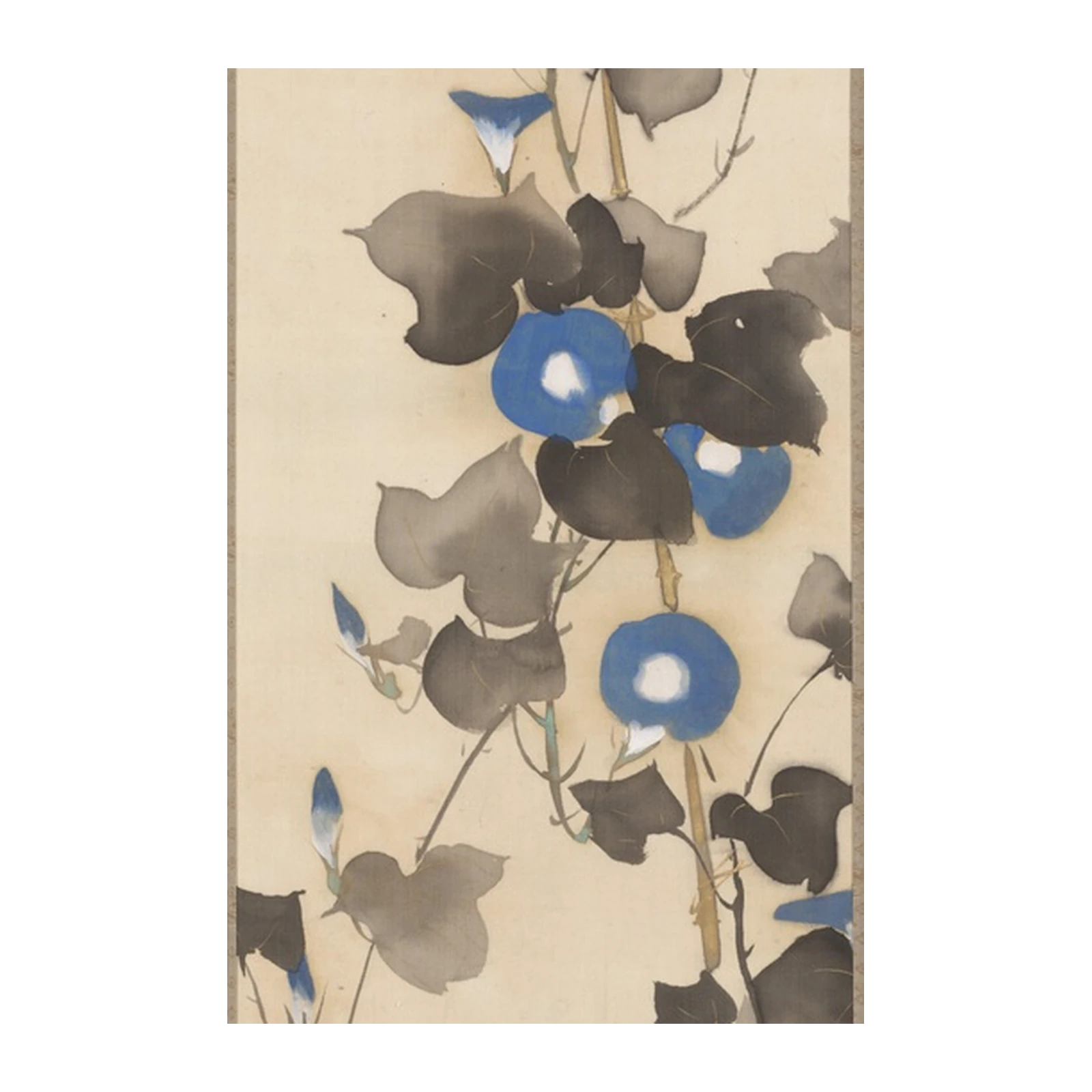 Serene Blue Morning Glory Floral Wall Art Wall Art