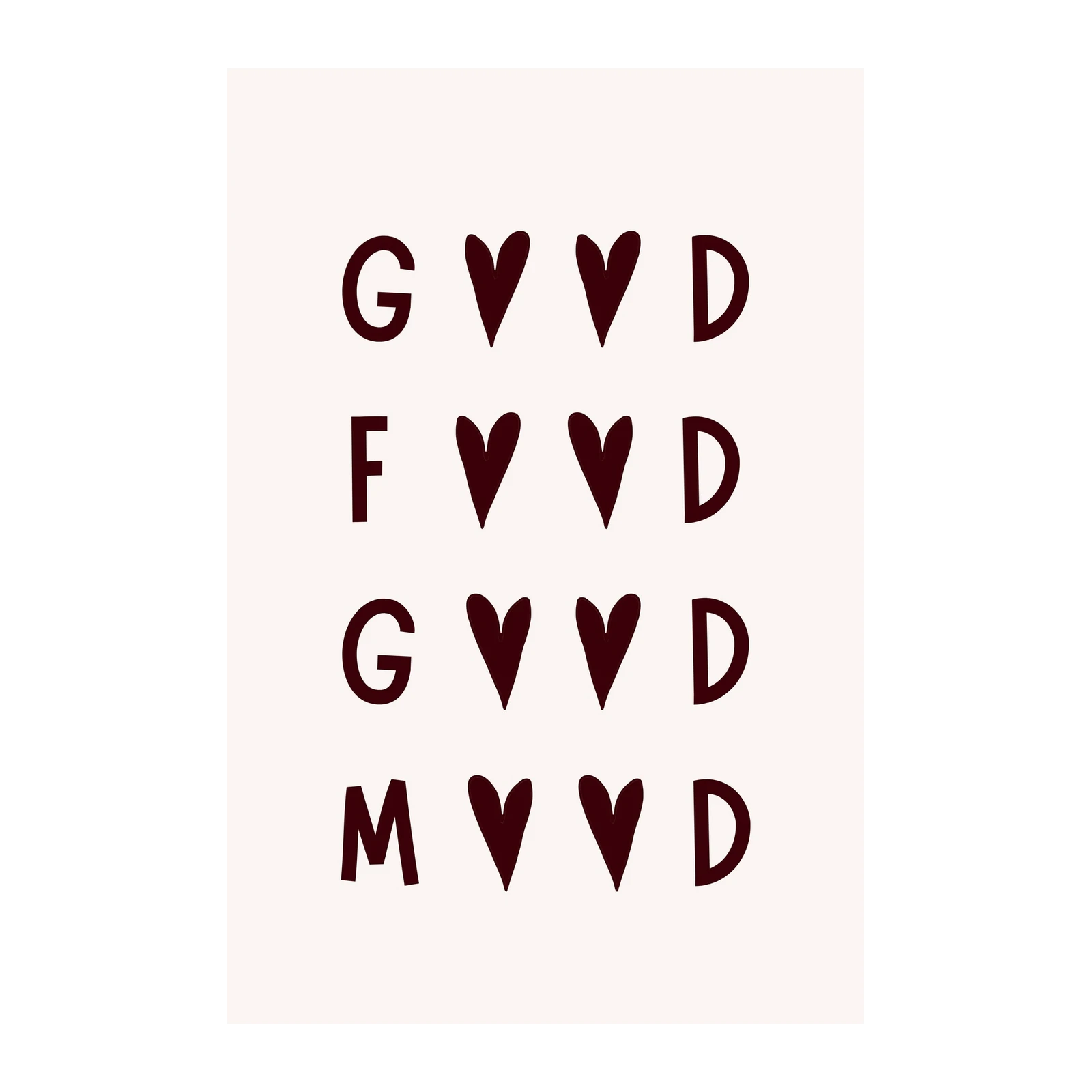Good Vibes Motivational Heart Wall Art