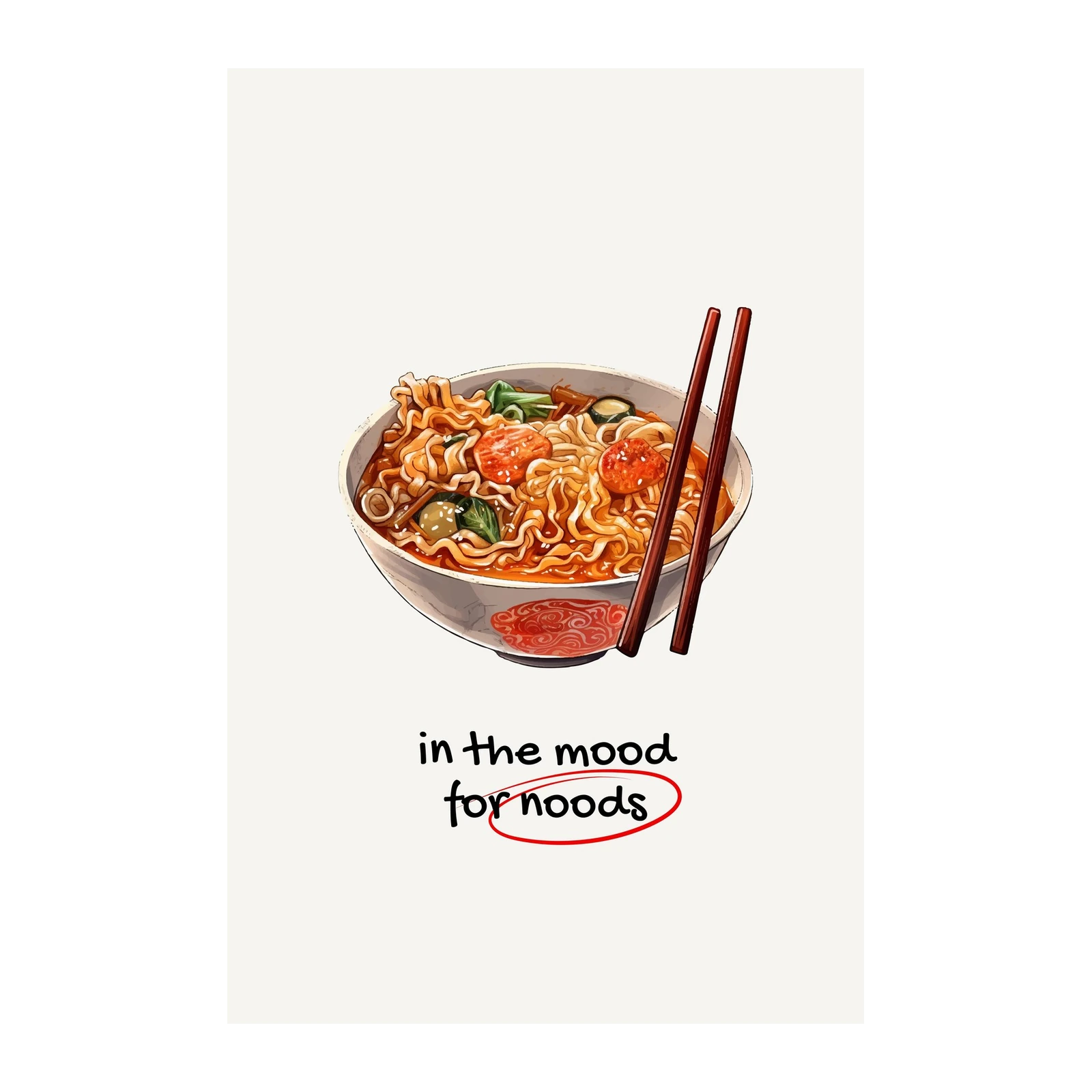 Noodle Bowl Art Wall Art for Food Lovers