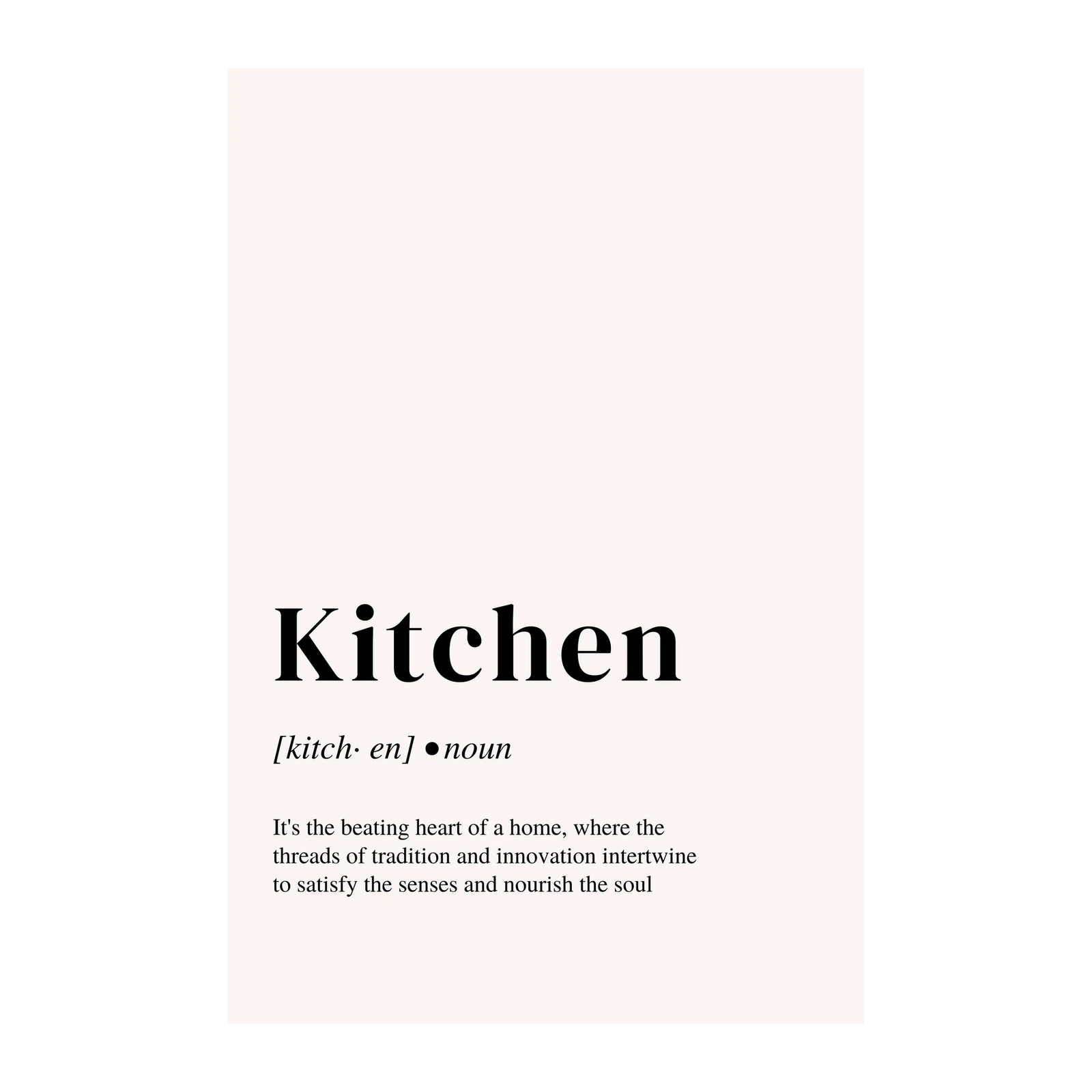 Elegant Kitchen Definition Wall Art