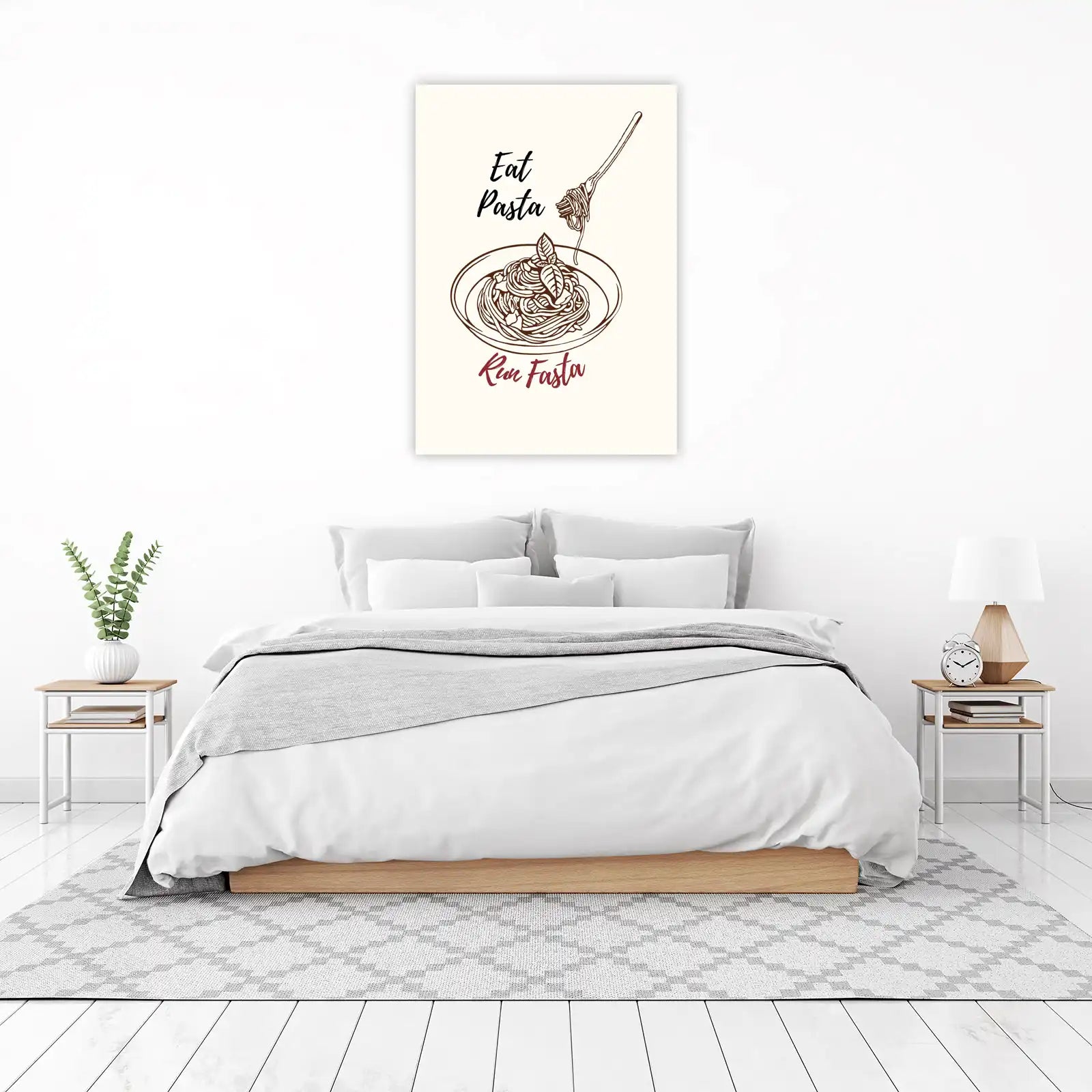 Eat Pasta Run Fasta Vintage Food Wall Art