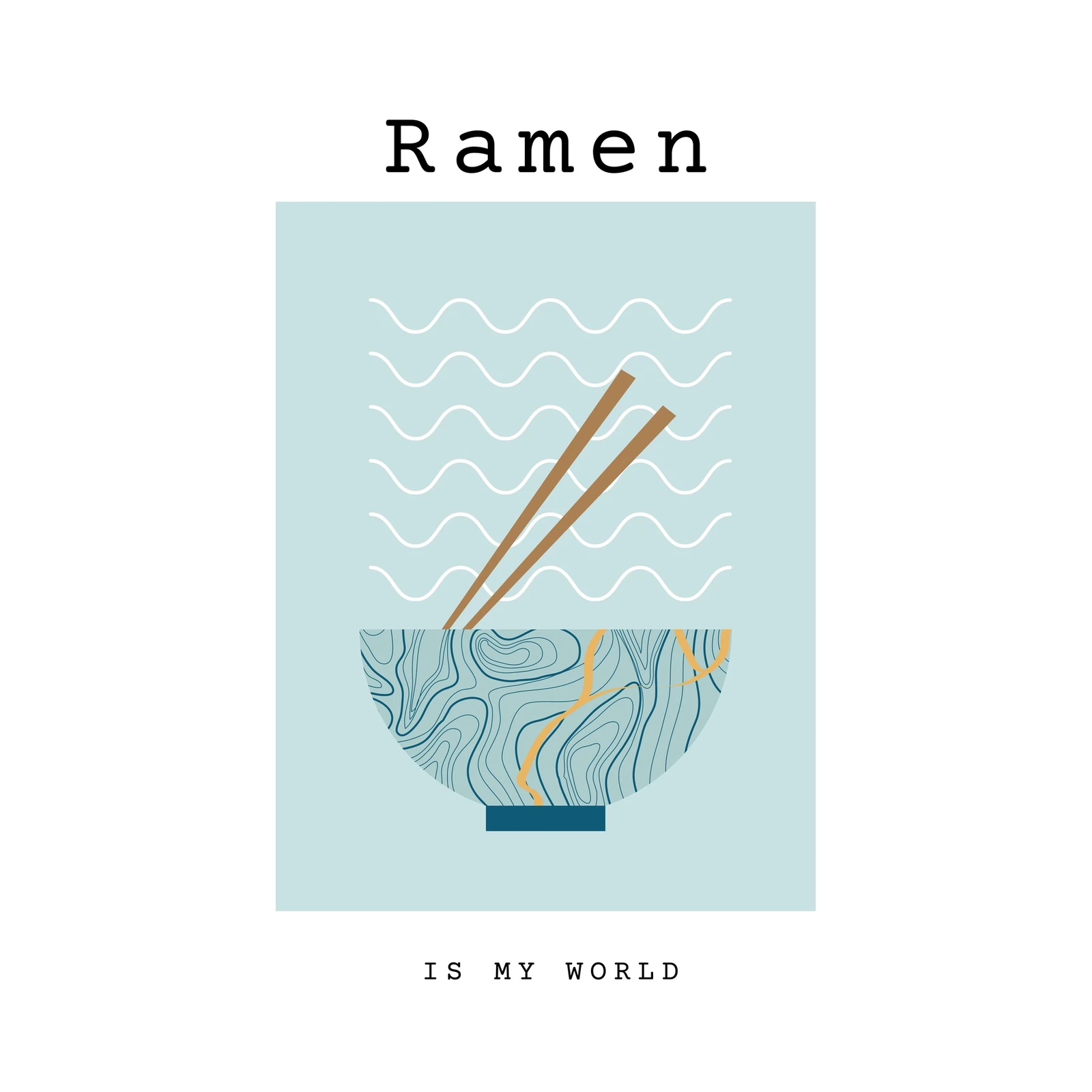 Abstract Ramen Bowl Art Wall Art