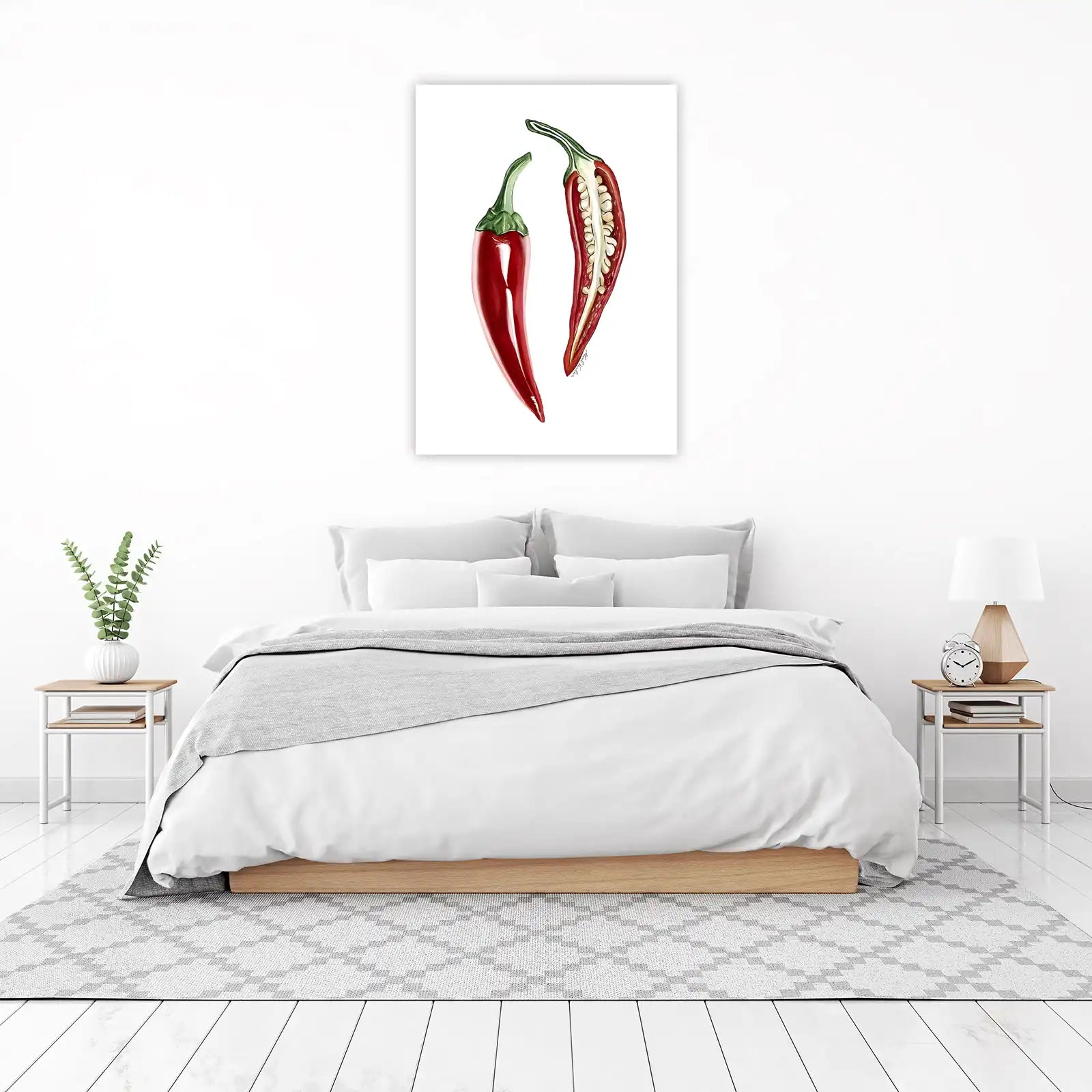 Vibrant Red Chili Pepper Art Wall Art