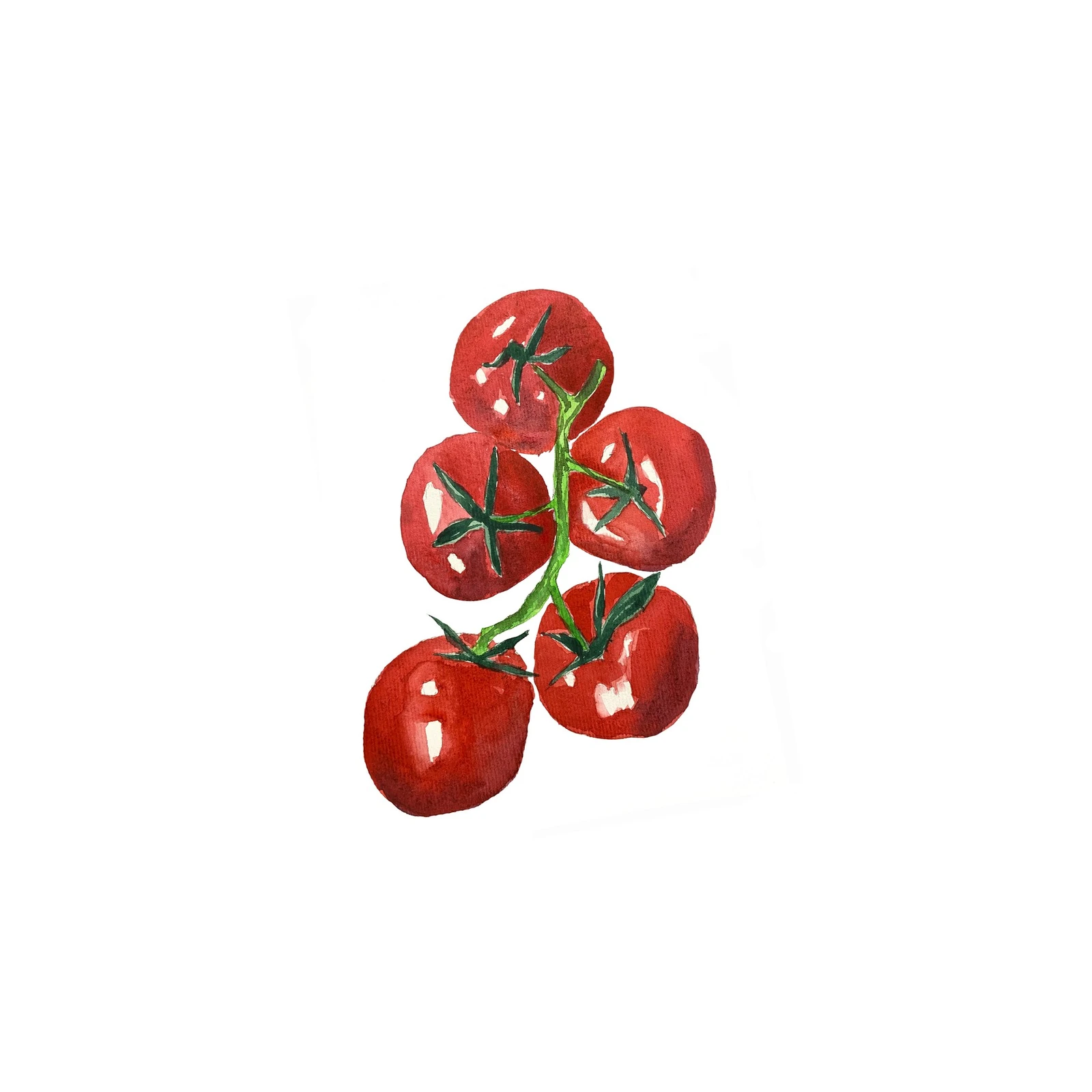 Vibrant Cherry Tomatoes on Vine Wall Art