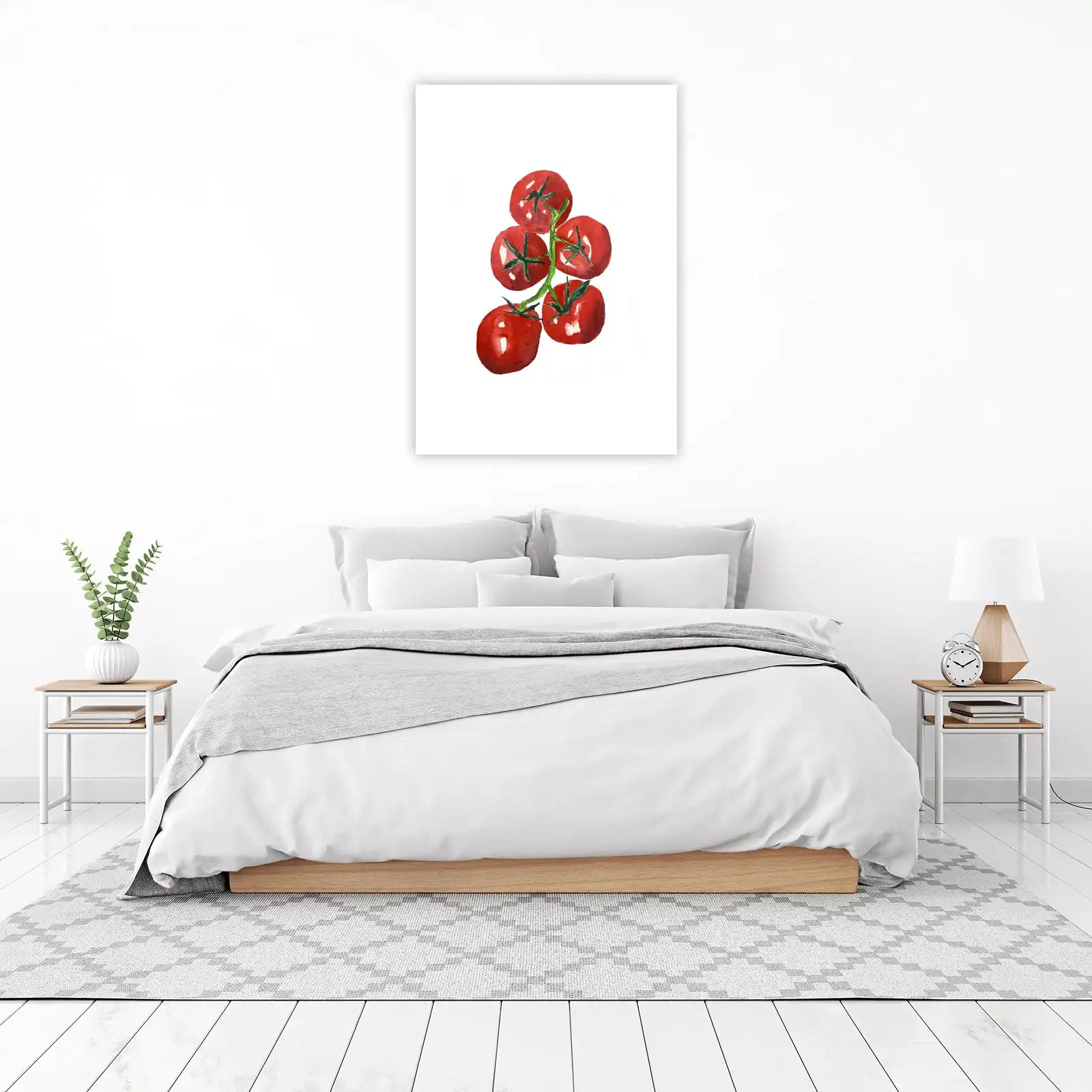 Vibrant Cherry Tomatoes on Vine Wall Art