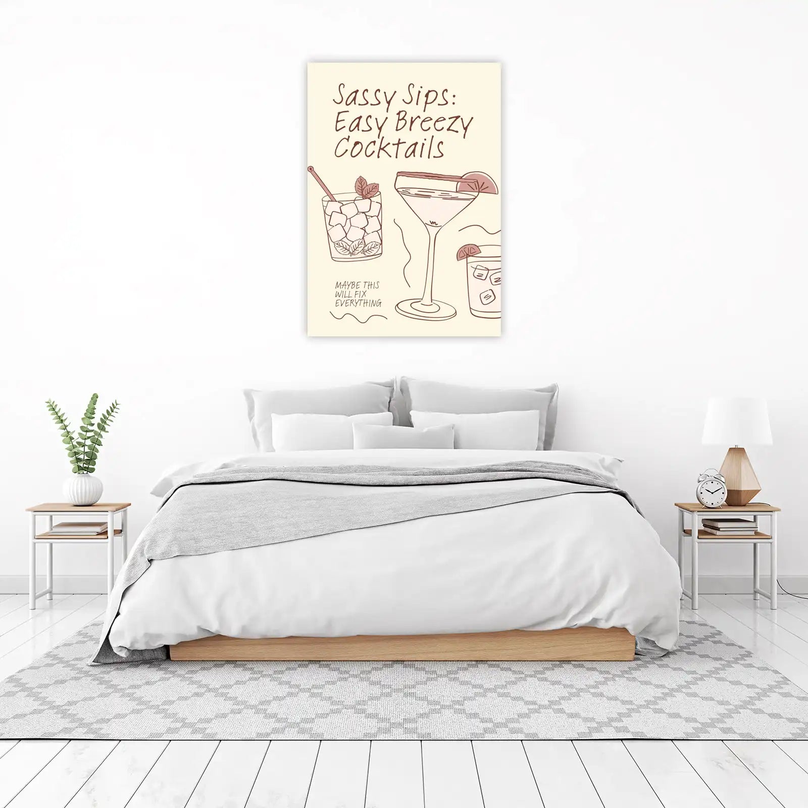Sassy Sips Easy Breezy Cocktails Wall Art
