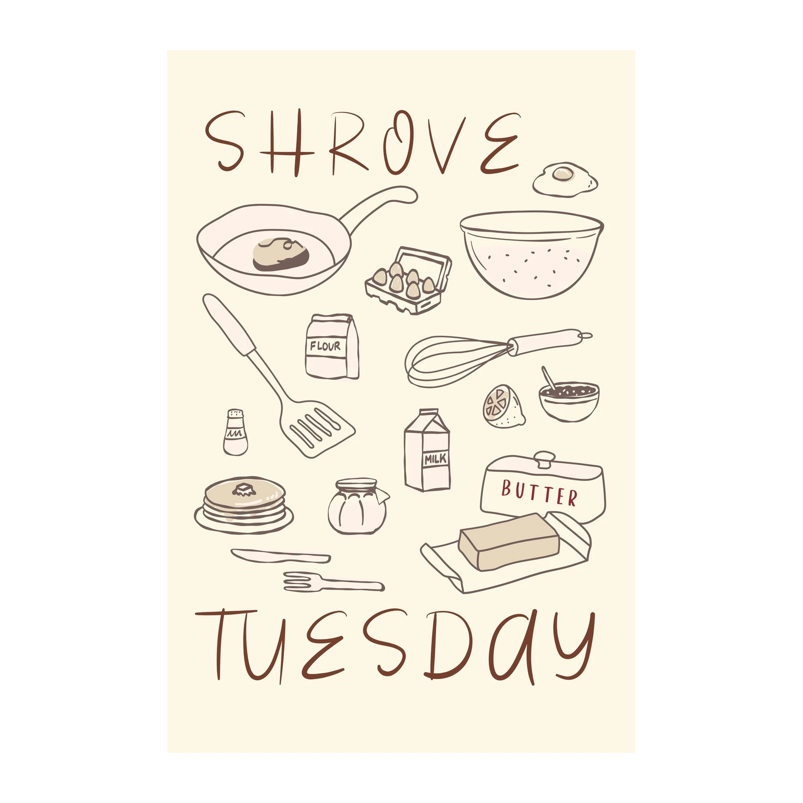 Shrove Tuesday Pancake Art Wall Art