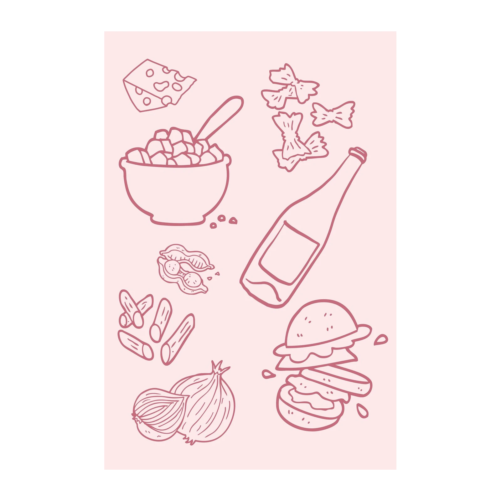 Whimsical Food Illustration Wall Art