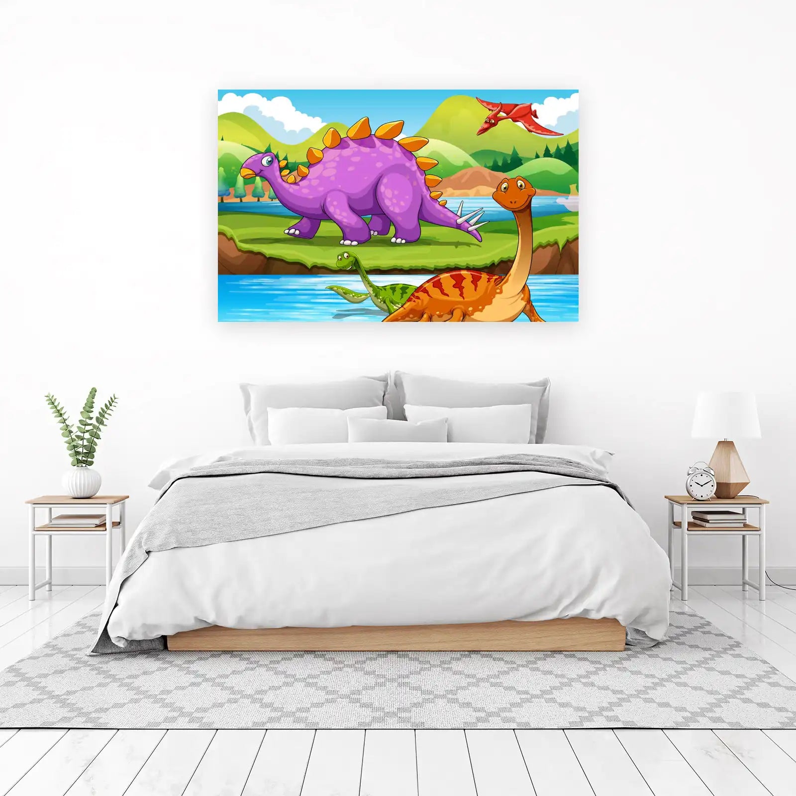 Vibrant Dinosaur Adventure Wall Art