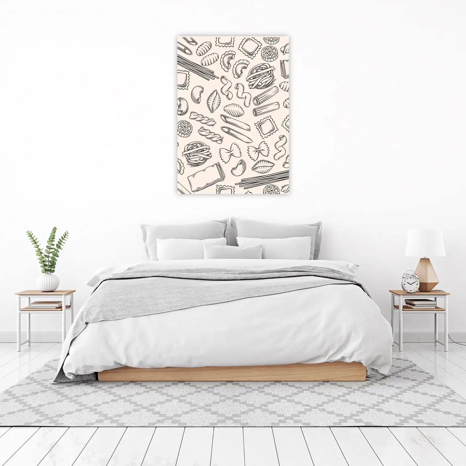 Whimsical Pasta Pattern Wall Art