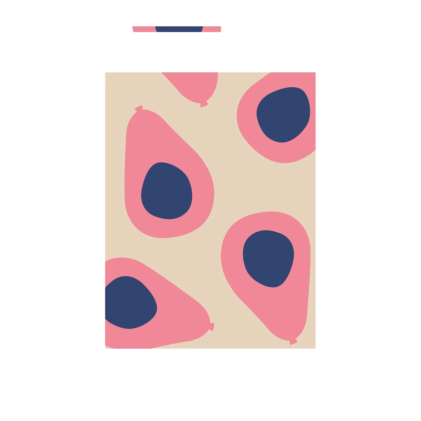 Abstract Pink Avocados Wall Art Wall Art