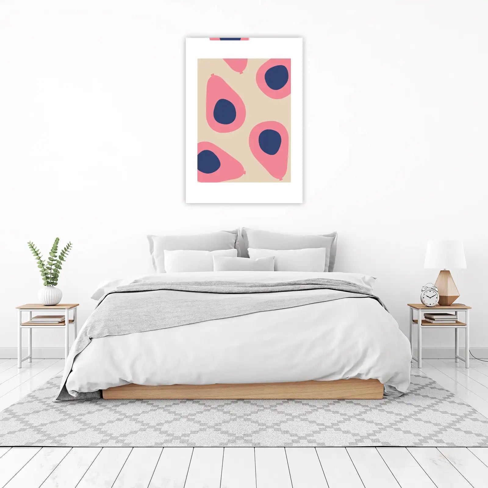 Abstract Pink Avocados Wall Art Wall Art