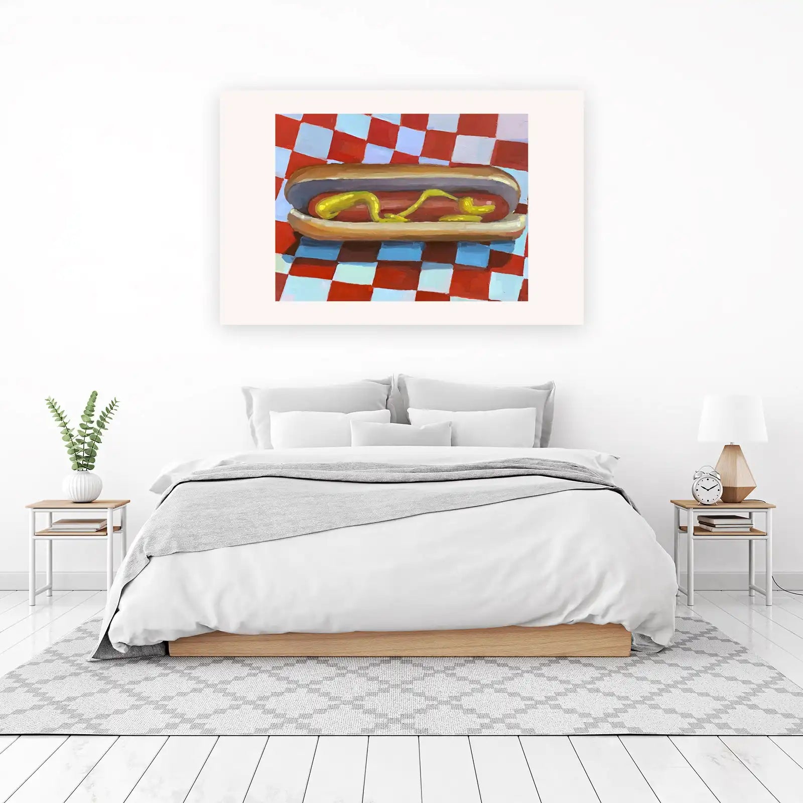 Playful Hot Dog Art Wall Art