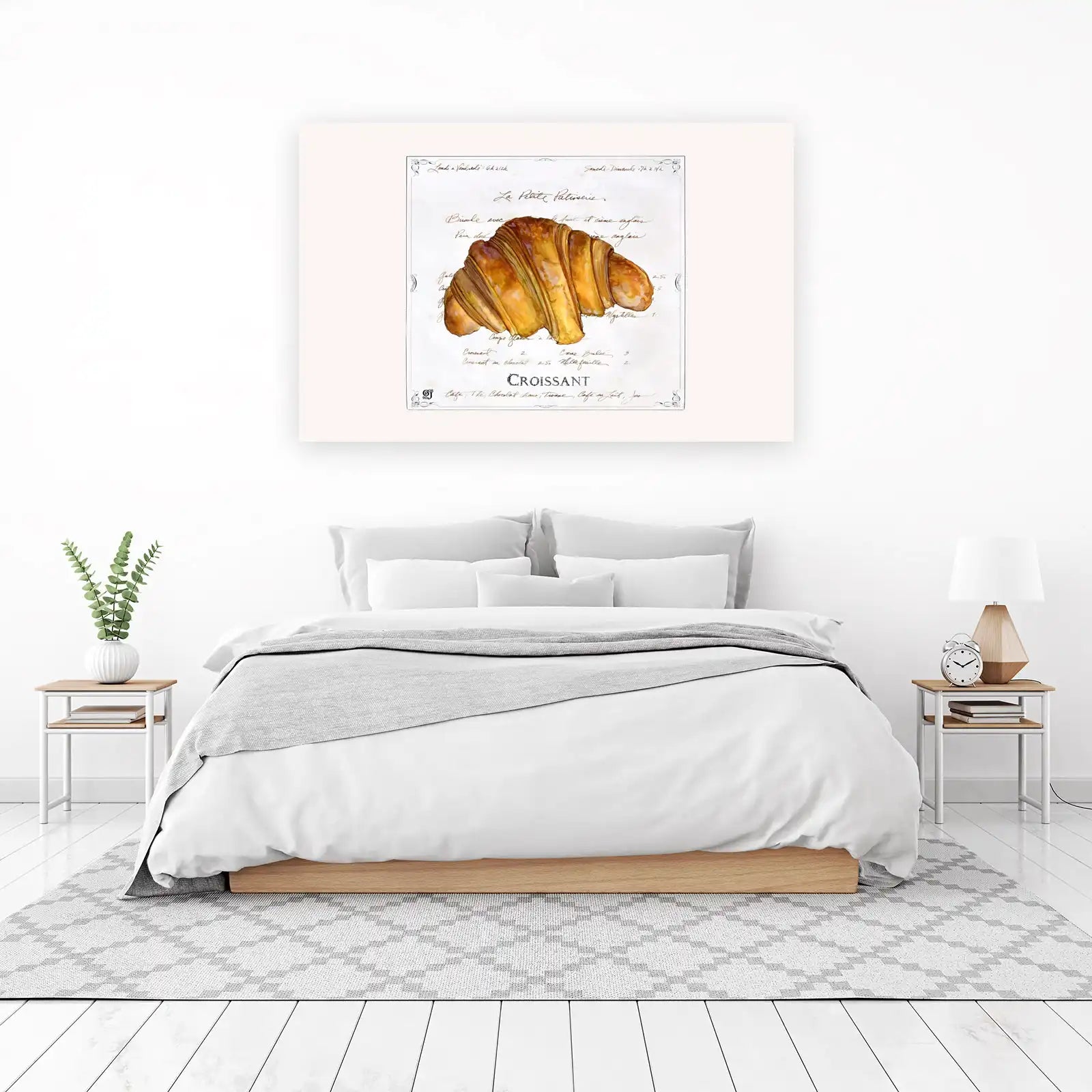 French Croissant Cafe Art Wall Art