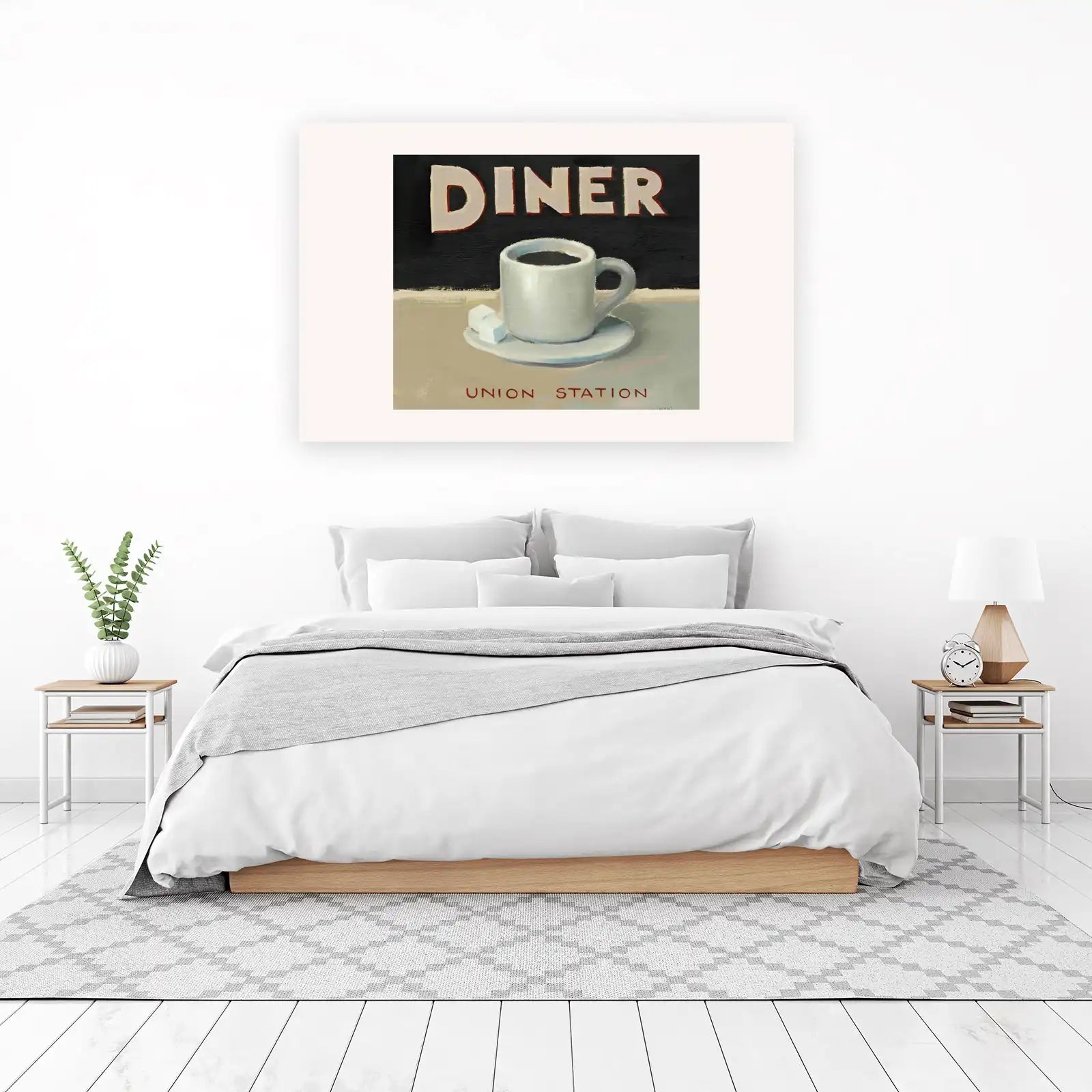 Vintage Diner Coffee Scene Wall Art