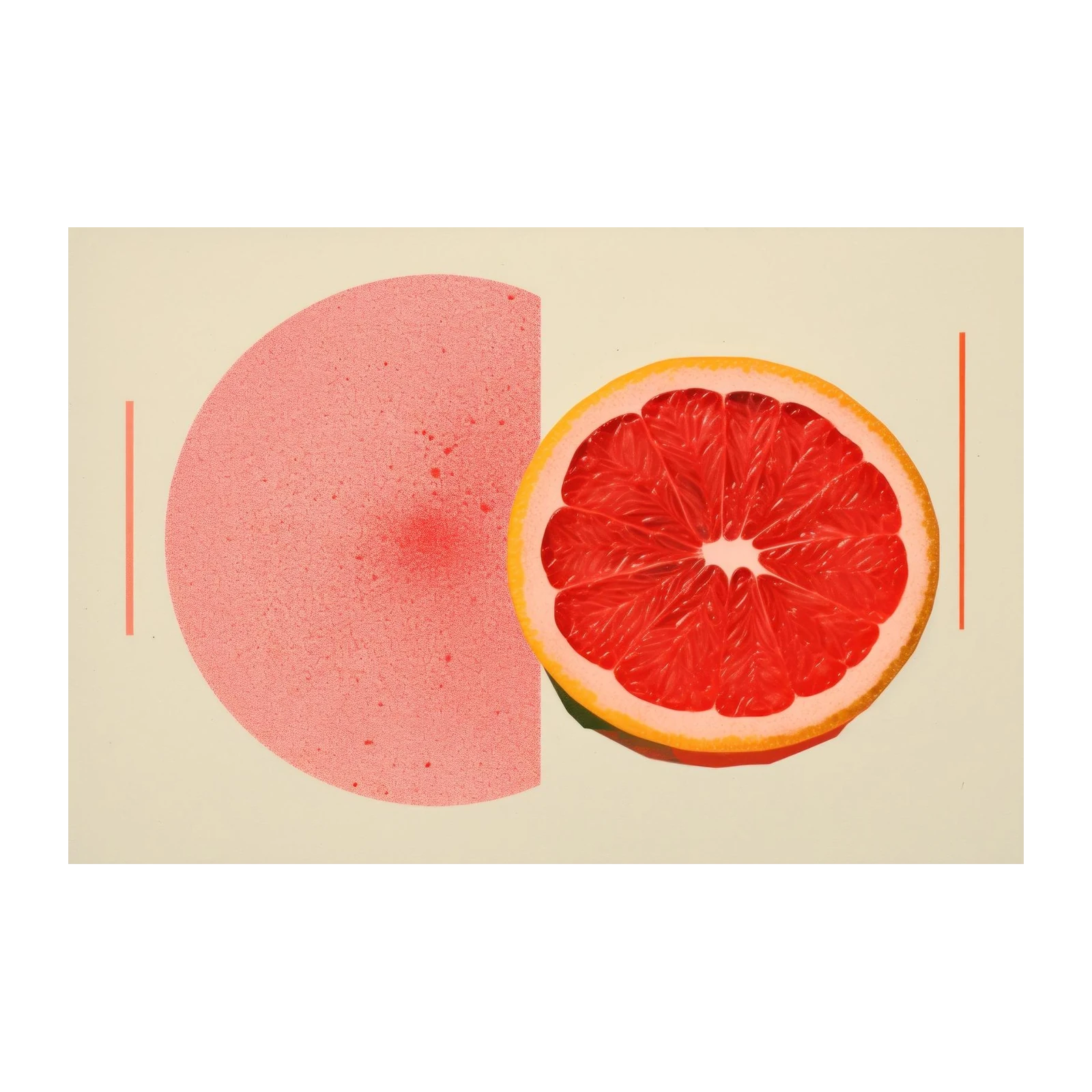 Vibrant Citrus Burst Grapefruit Wall Art
