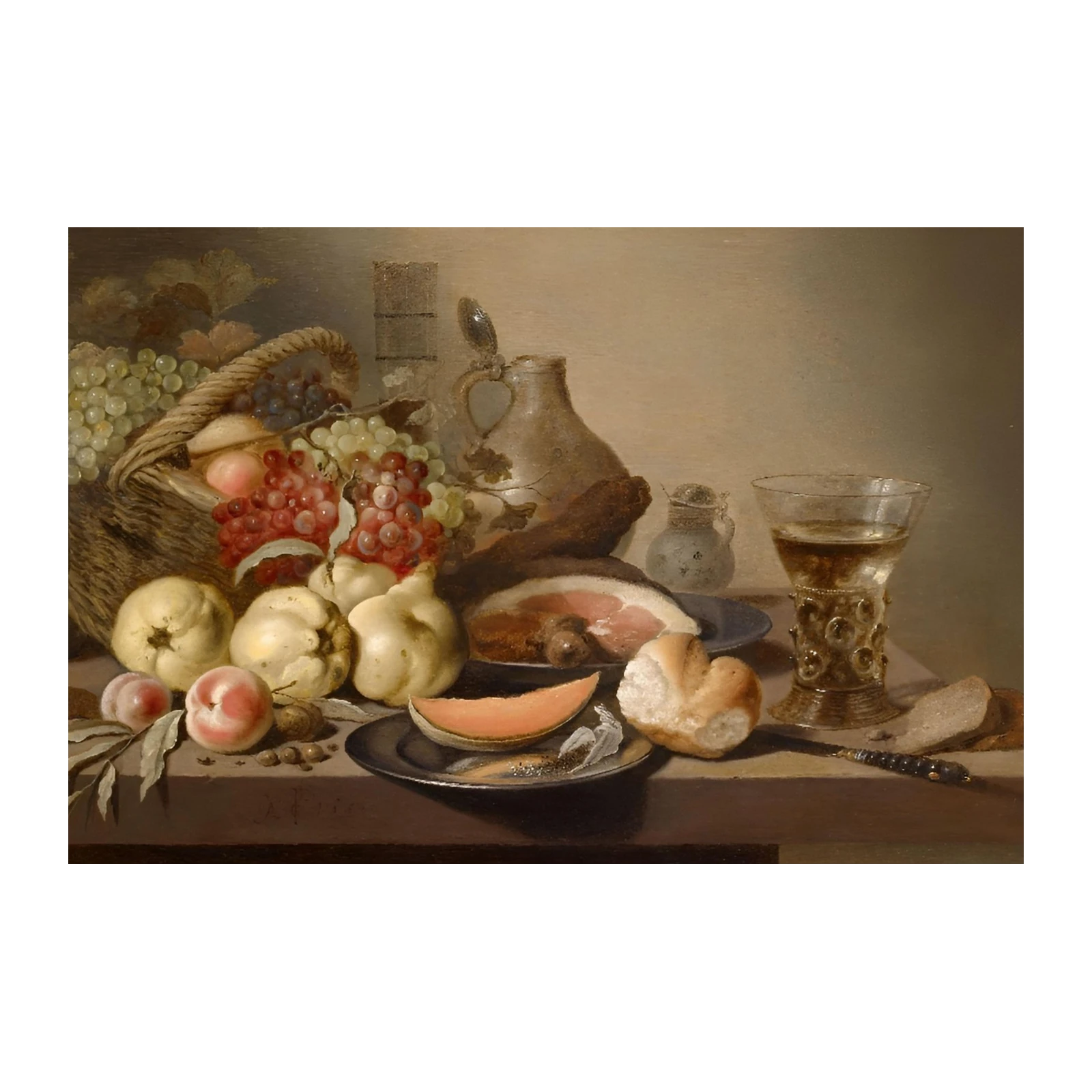Classic Still Life Fruit & Meat Wall Art