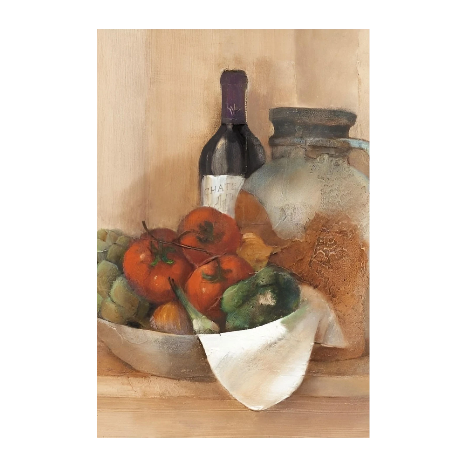 Rustic Vineyard Harvest Still Life Wall Art