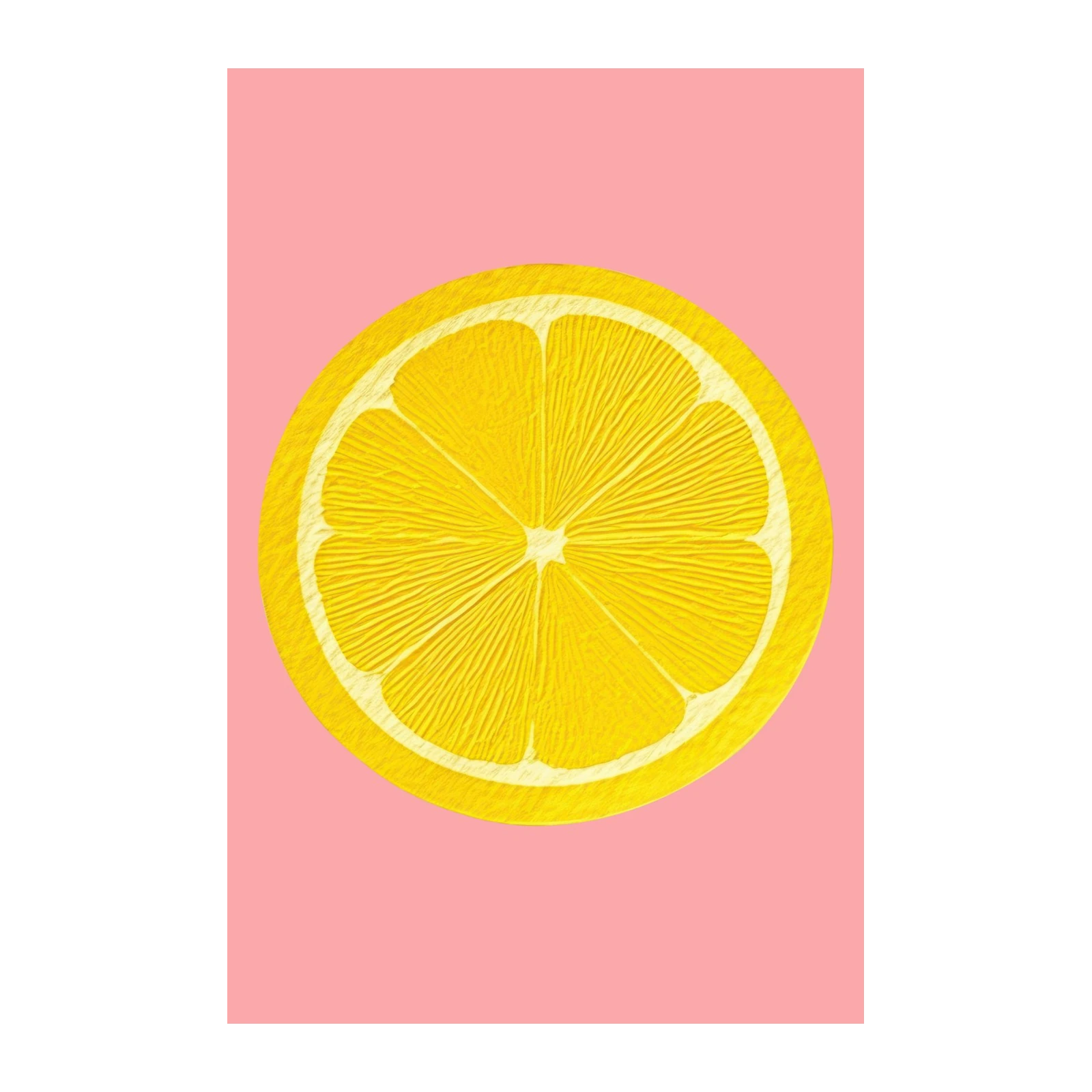 Vibrant Yellow Lemon Slice Wall Art