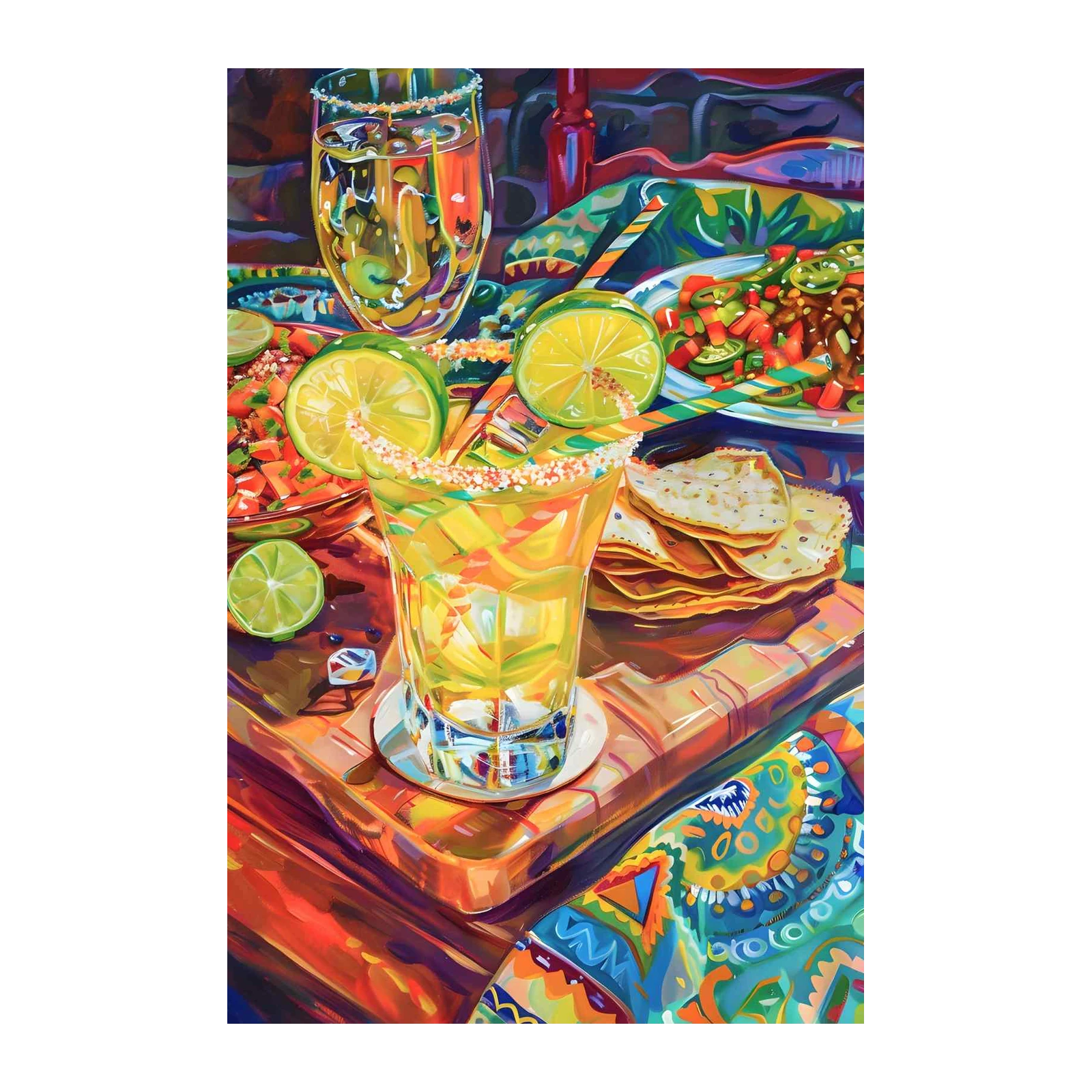 Vibrant Fiesta Margarita Wall Art