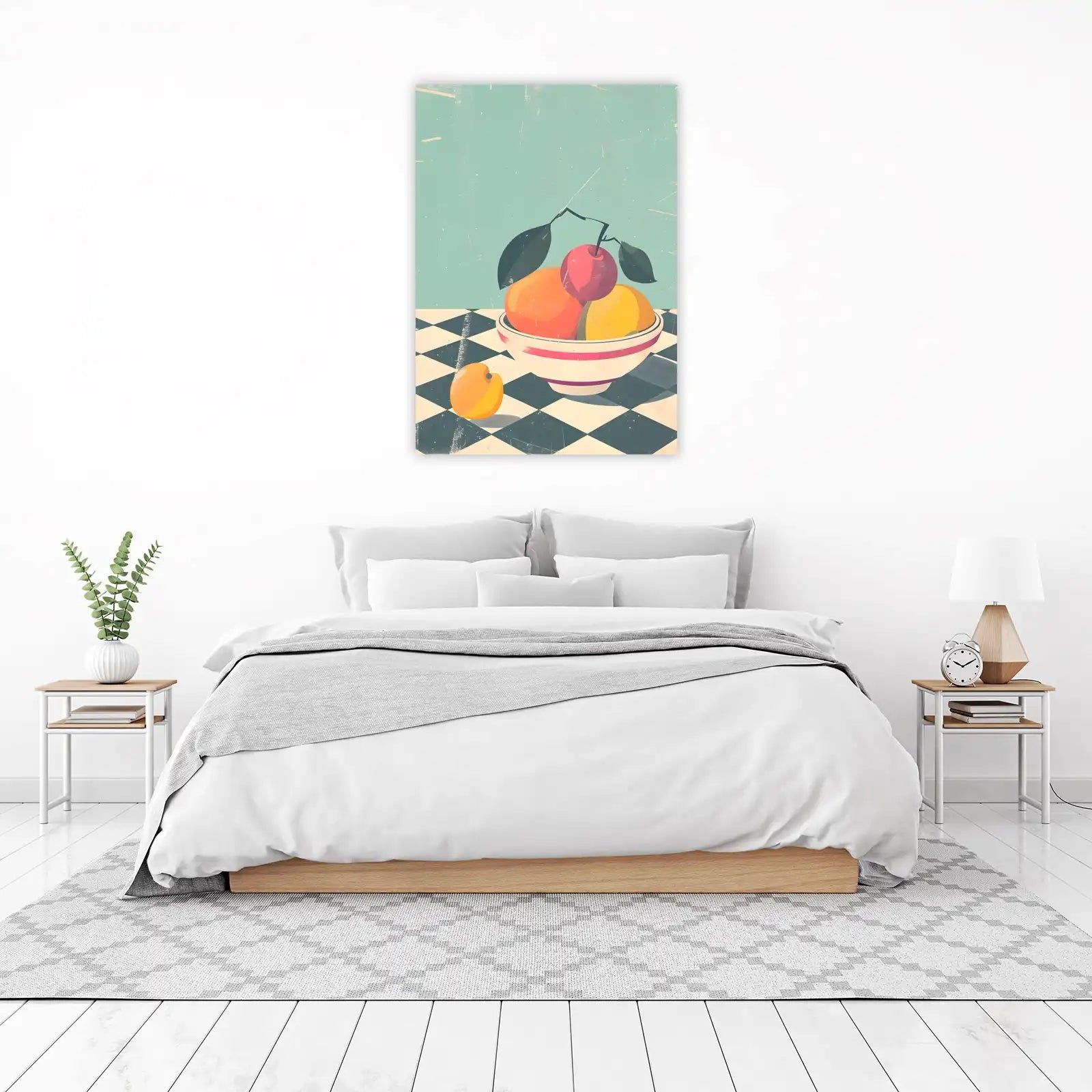 Vintage Fruit Bowl Mid-Century Modern Wall Art