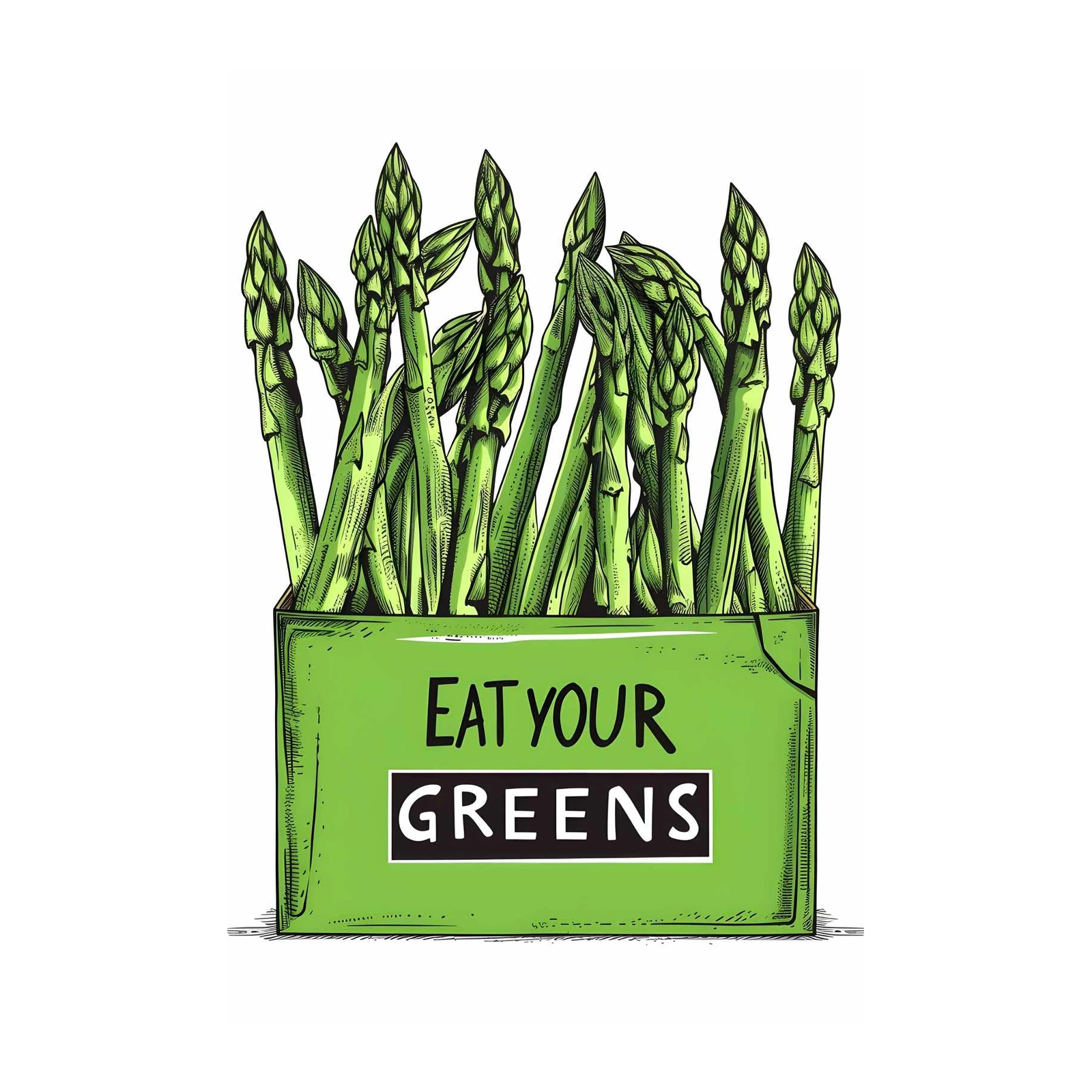 Fresh Asparagus "Eat Your Greens" Wall Art