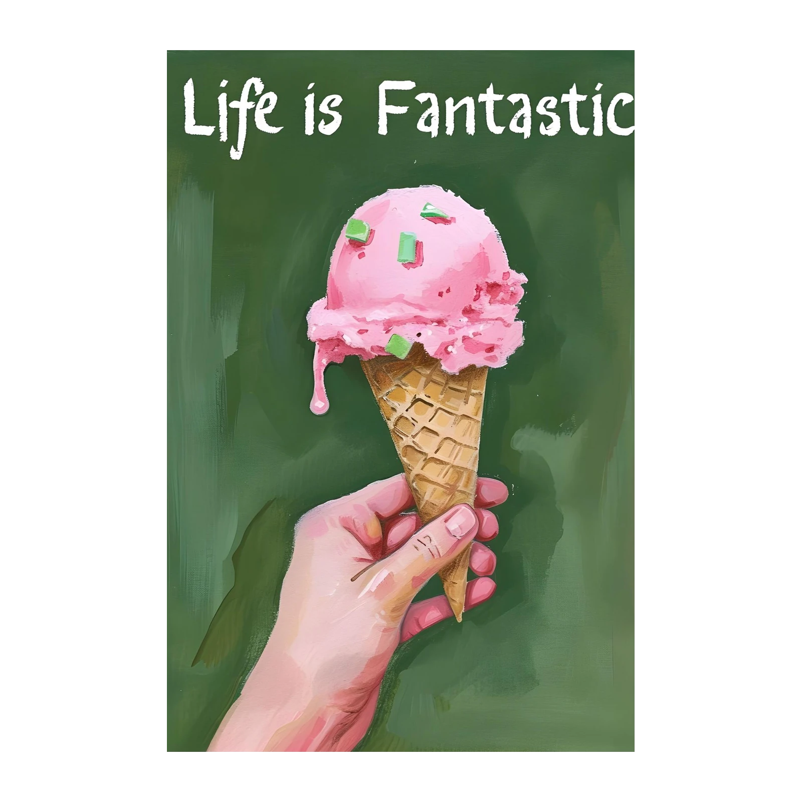 Life is Fantastic Ice Cream Wall Art
