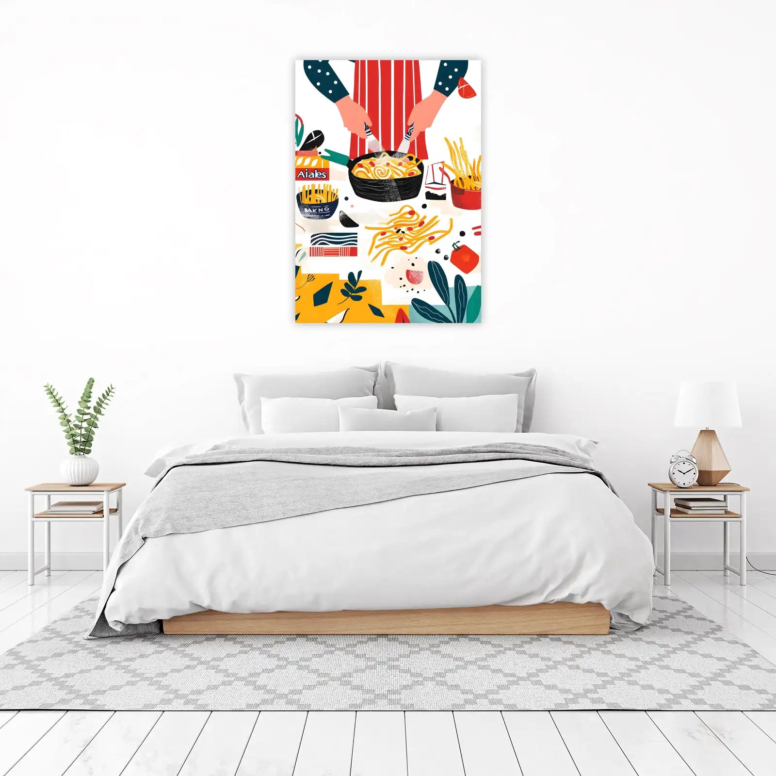 Vibrant Italian Cooking Wall Art