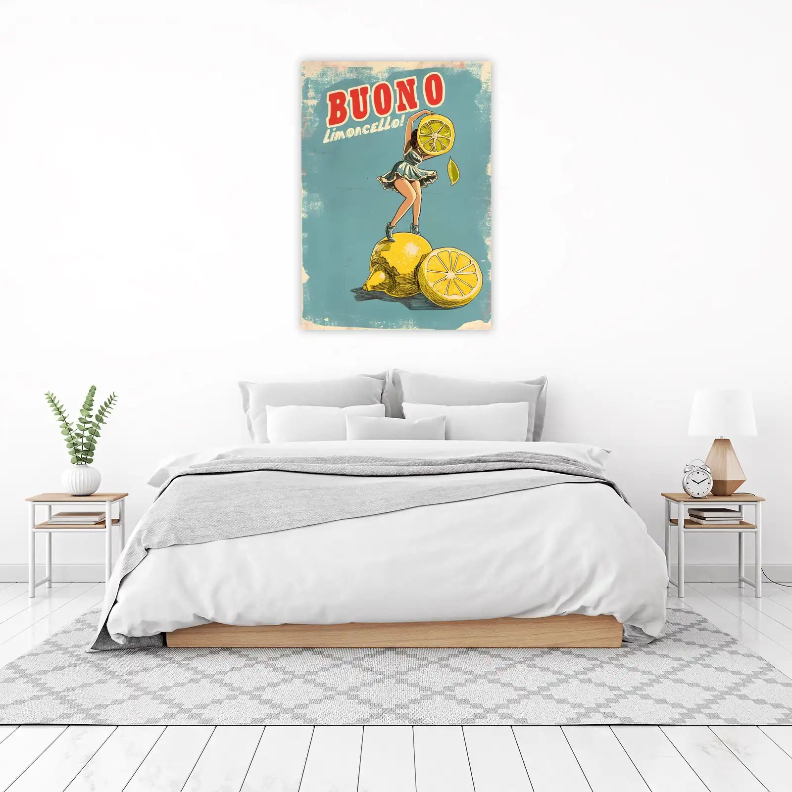 Retro Limoncello Pin-up Lemon Wall Art