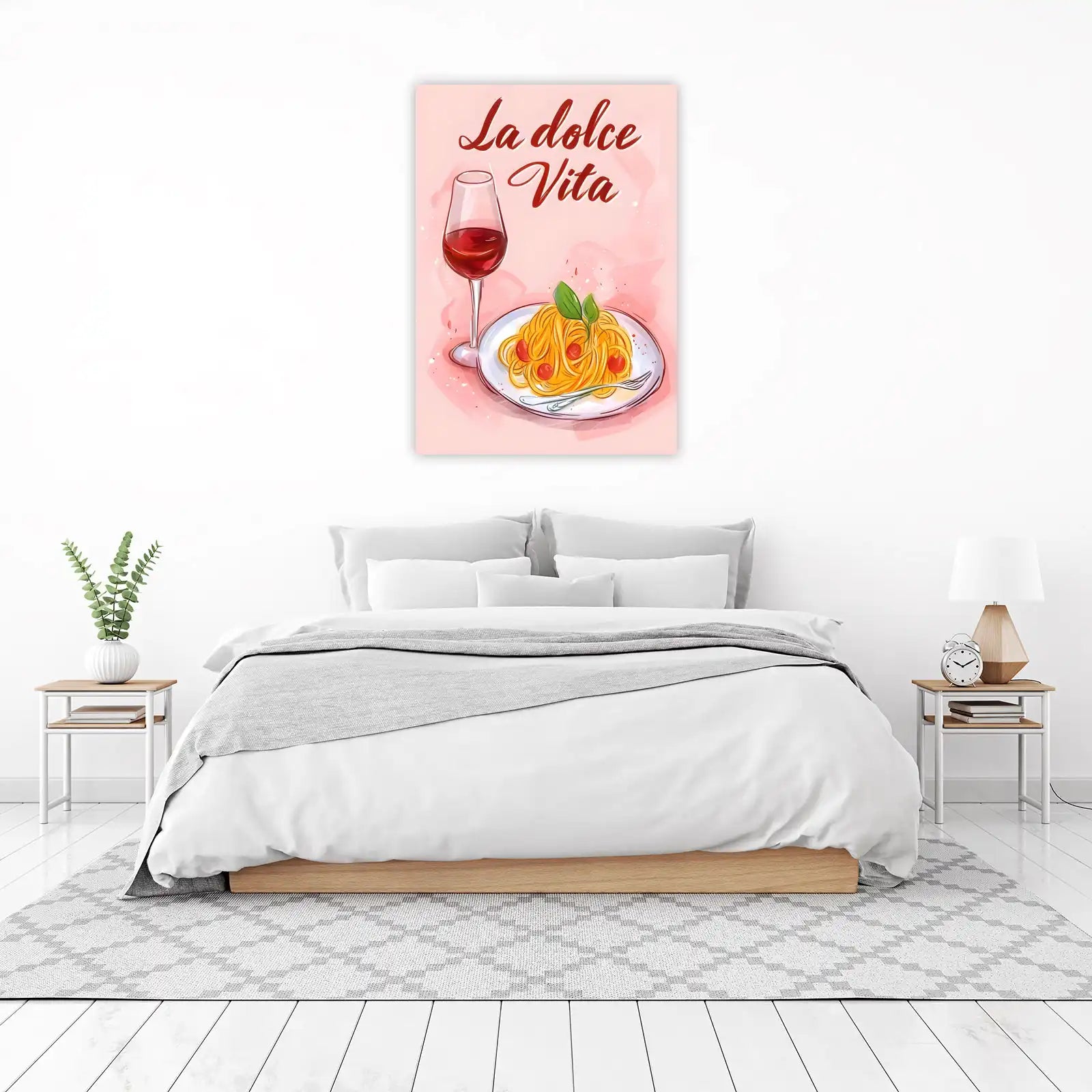 La Dolce Vita Spaghetti Wine Wall Art