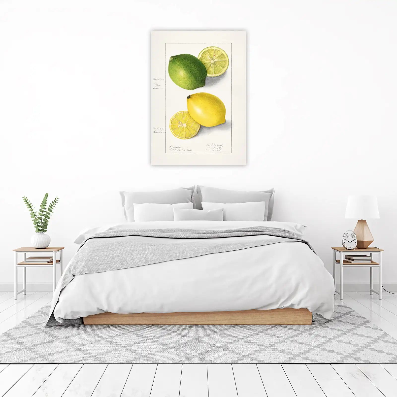 Vibrant Citrus Grove: Lemon & Lime Wall Art