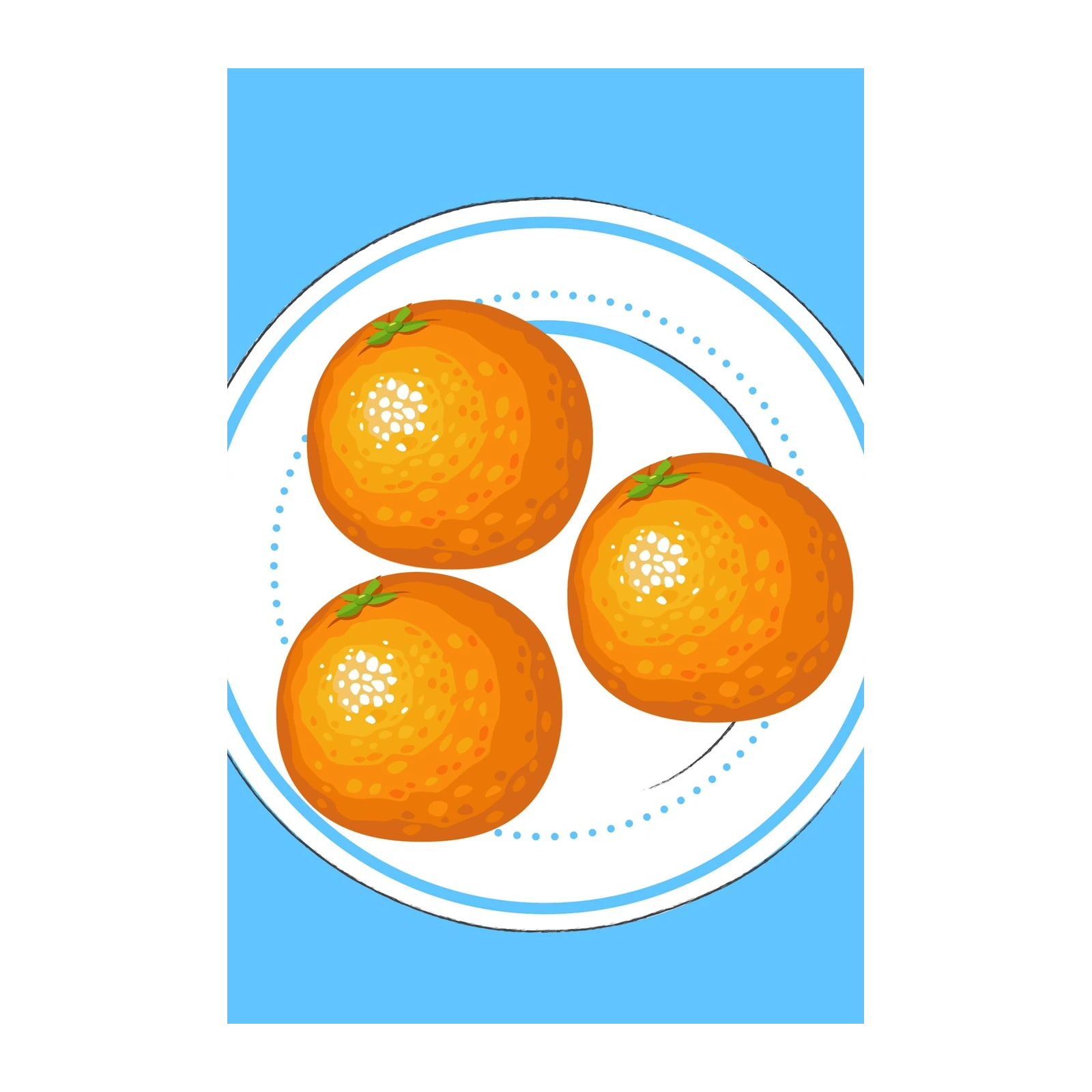 Vibrant Citrus Delight Plate Wall Art