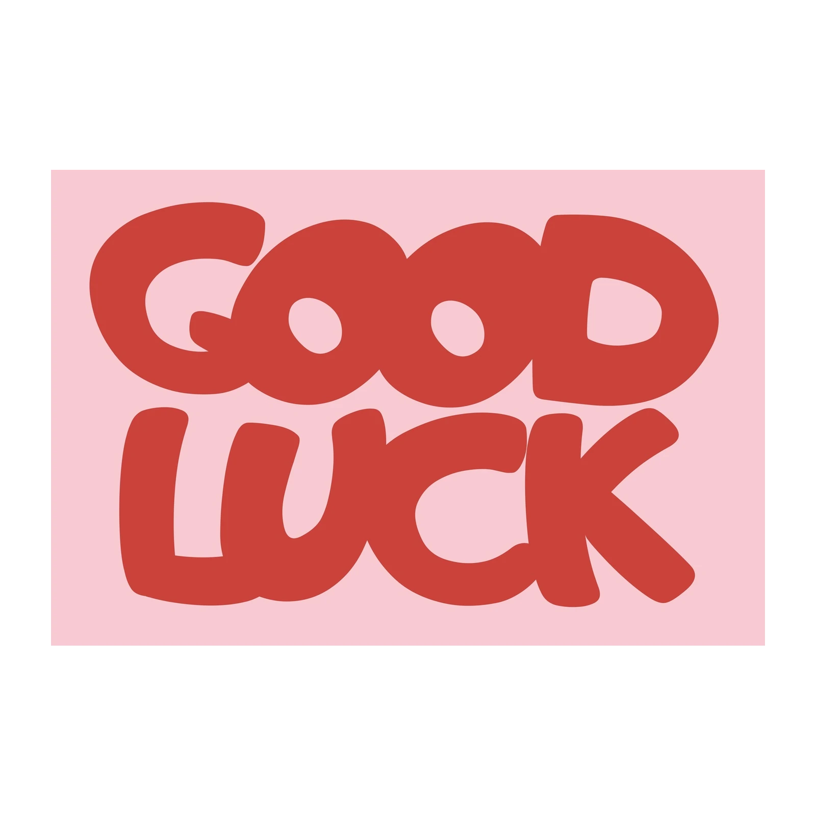 Retro "Good Luck" Bold Typography Wall Art