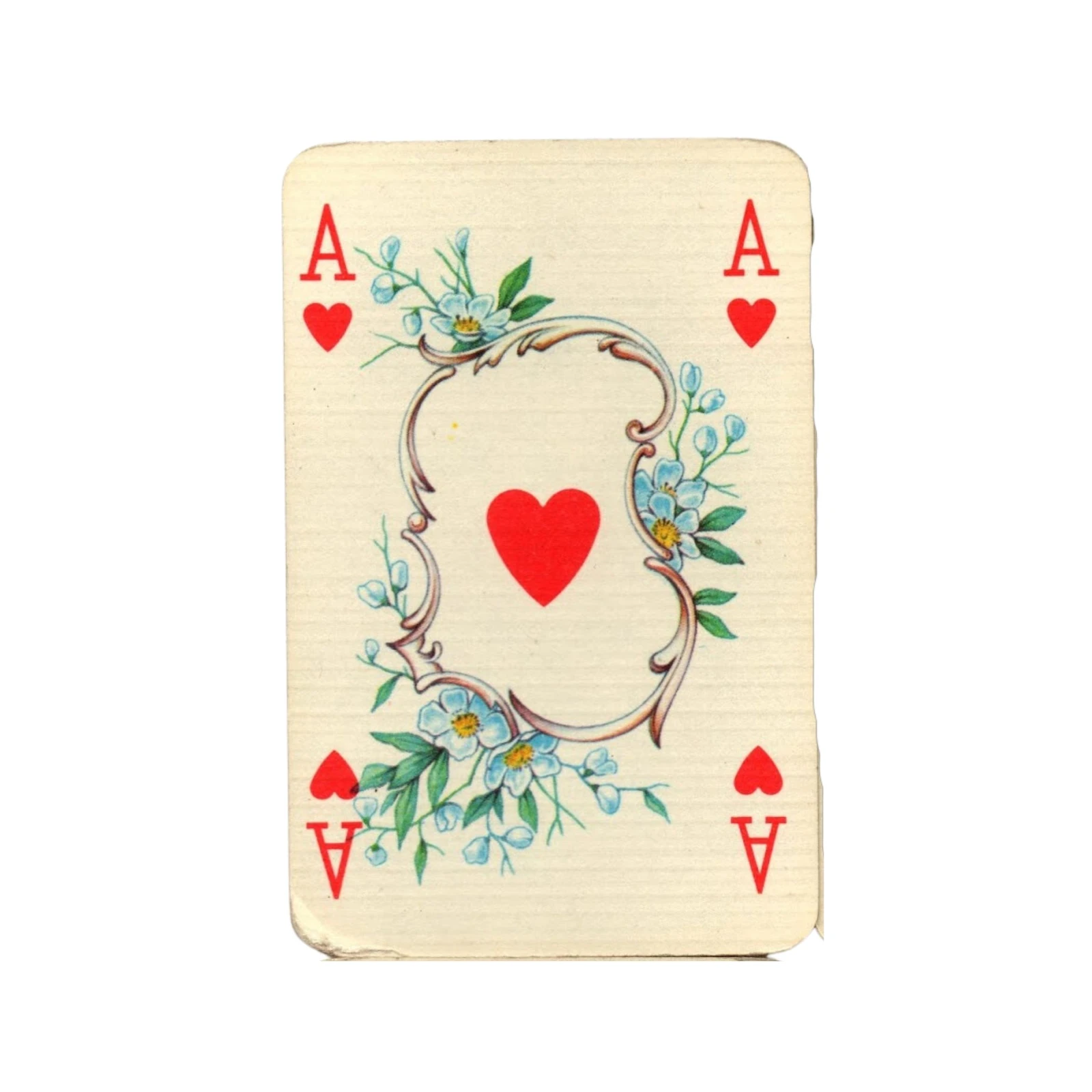 Vintage Ace of Hearts Floral Wall Art