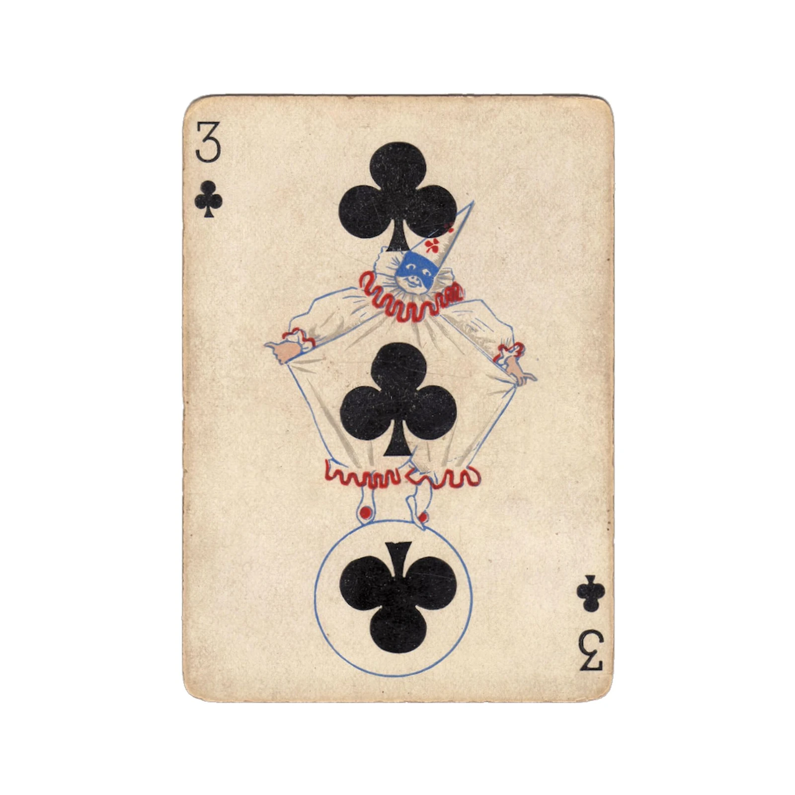 Vintage Clown Playing Card Wall Art