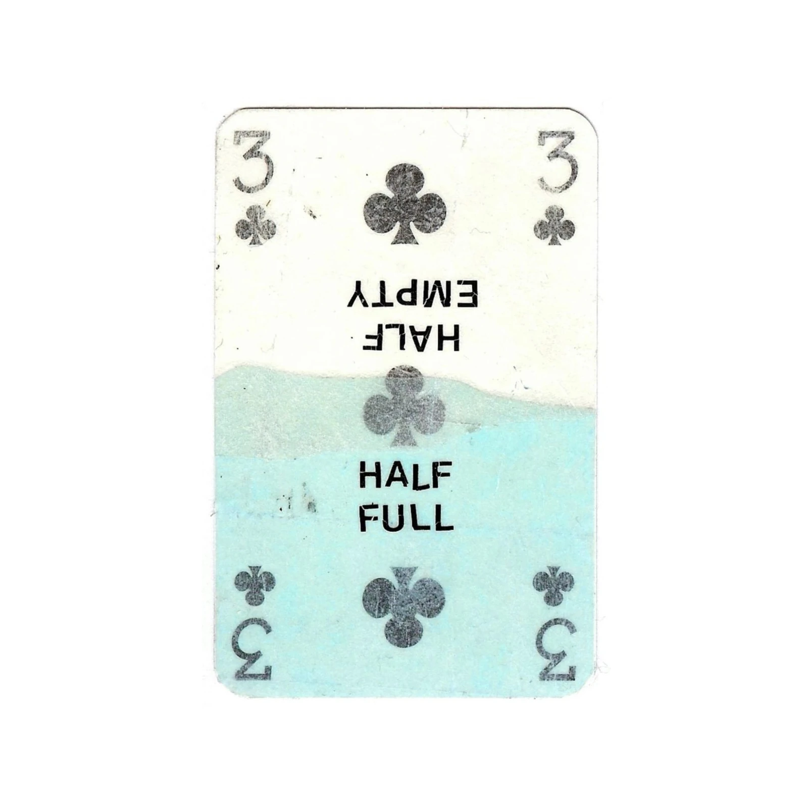 Half Full Half Empty Playing Card Wall Art