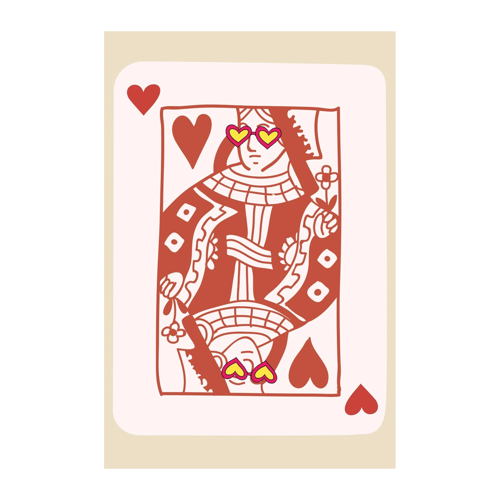 Queen of Hearts Sunglasses Wall Art