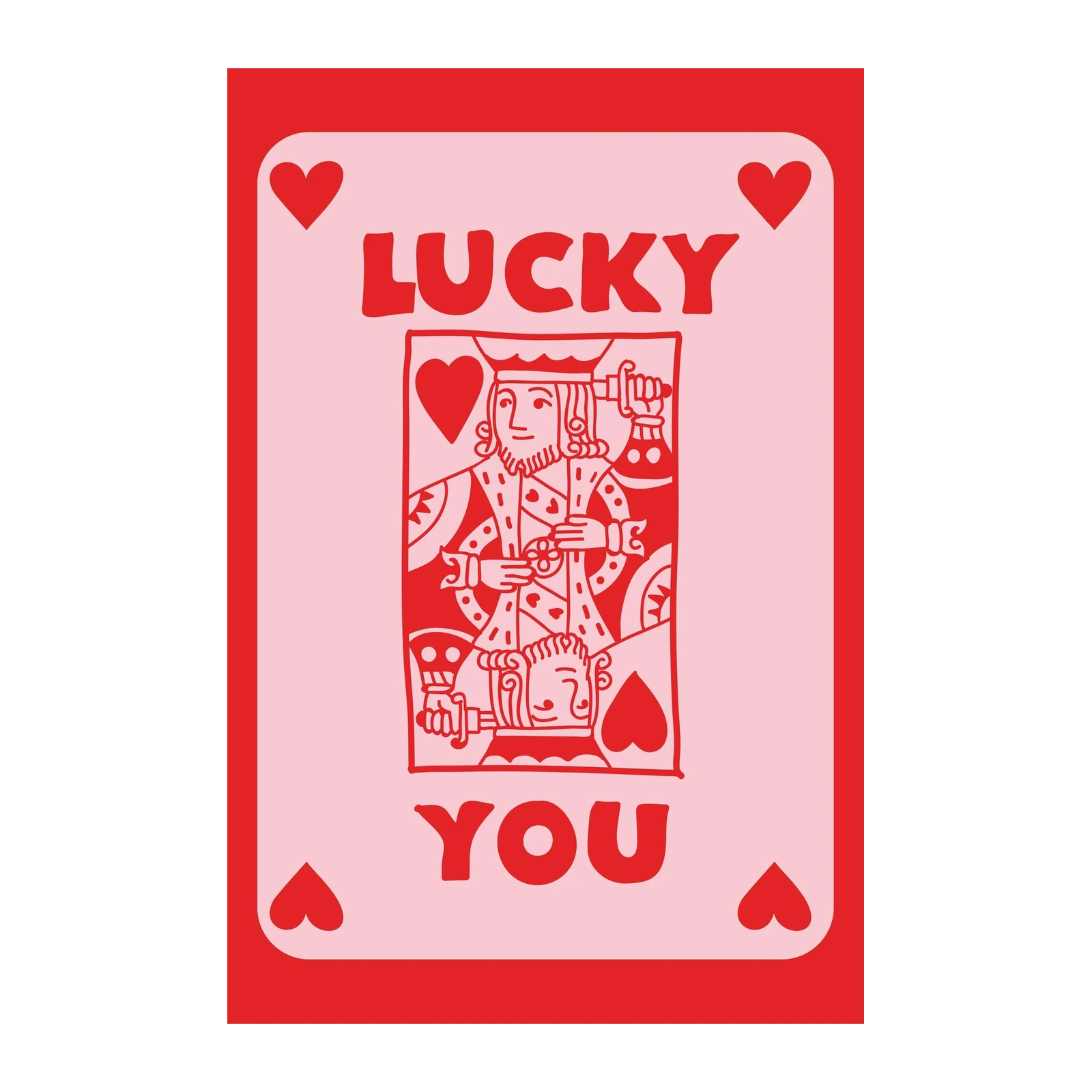 Lucky You King of Hearts Wall Art