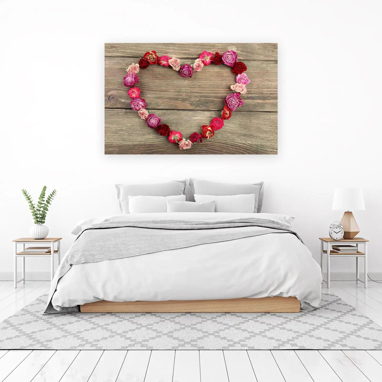Romantic Rose Heart Wall Art Wall Art