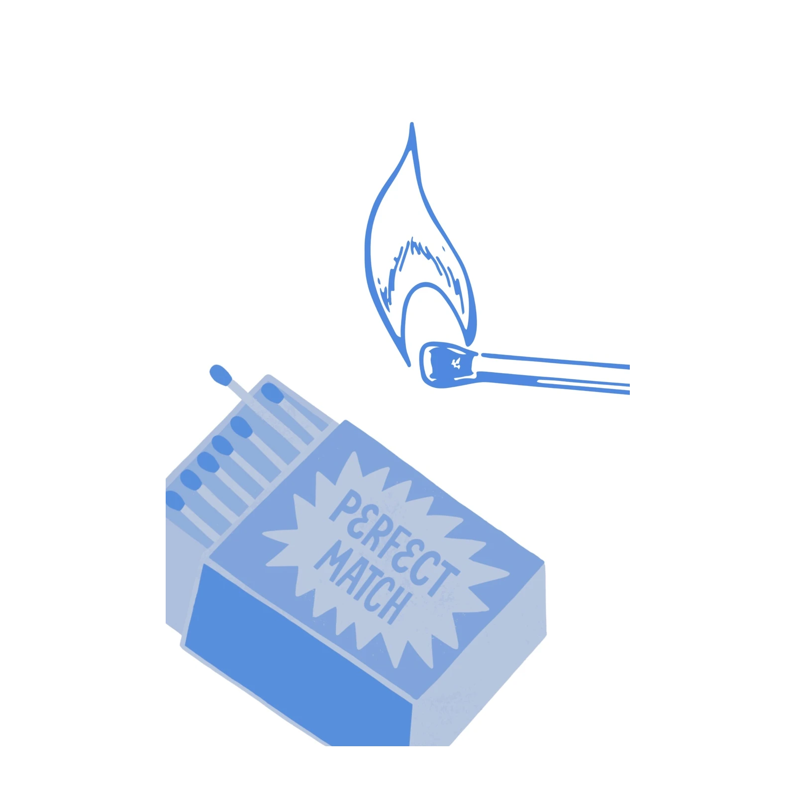 Perfect Match Blue Matchbox Wall Art
