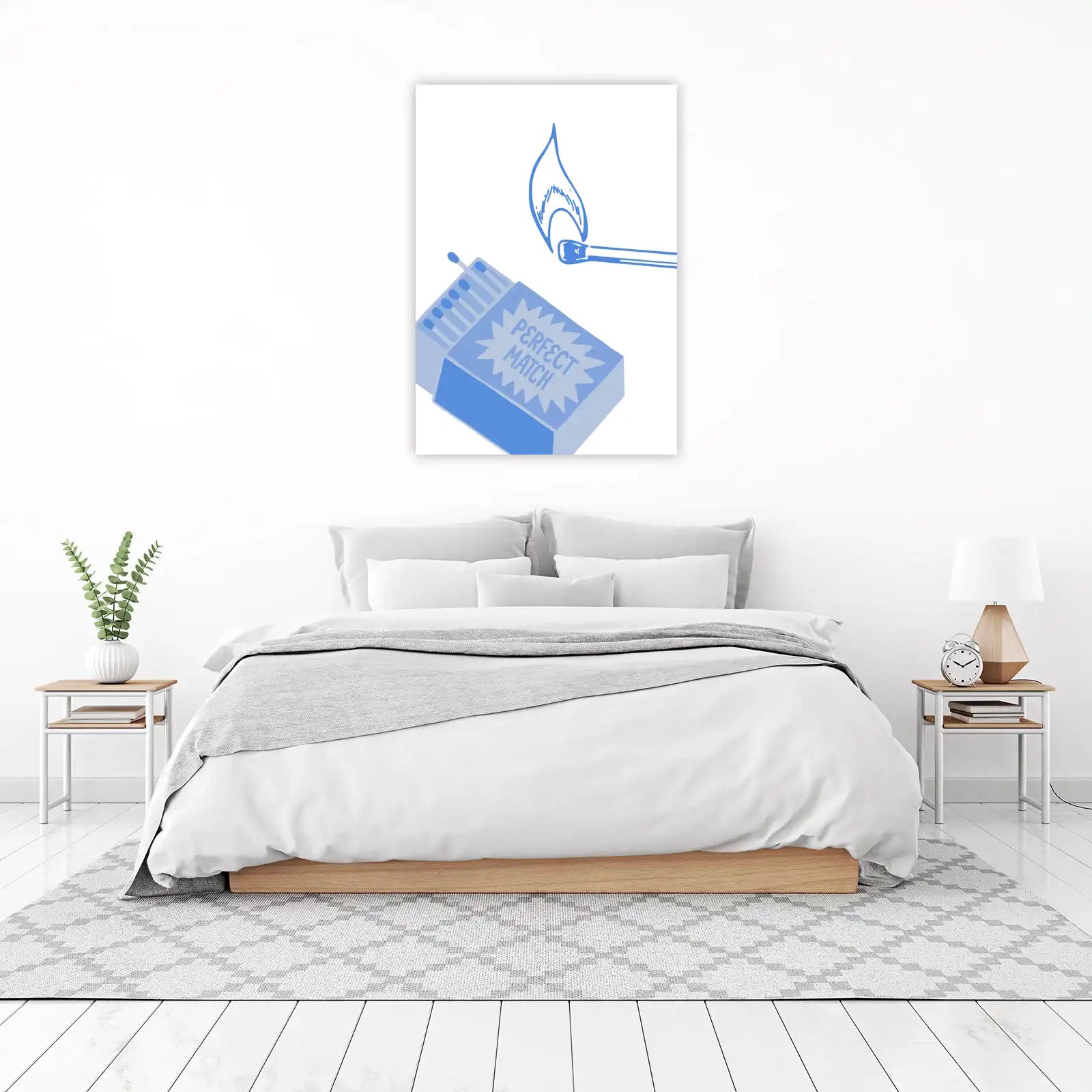 Perfect Match Blue Matchbox Wall Art
