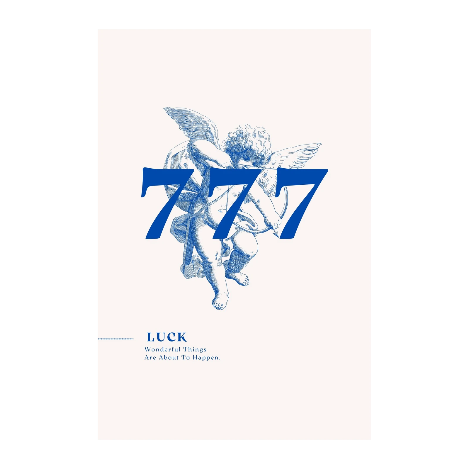 777 Angelic Luck Blue Wall Art