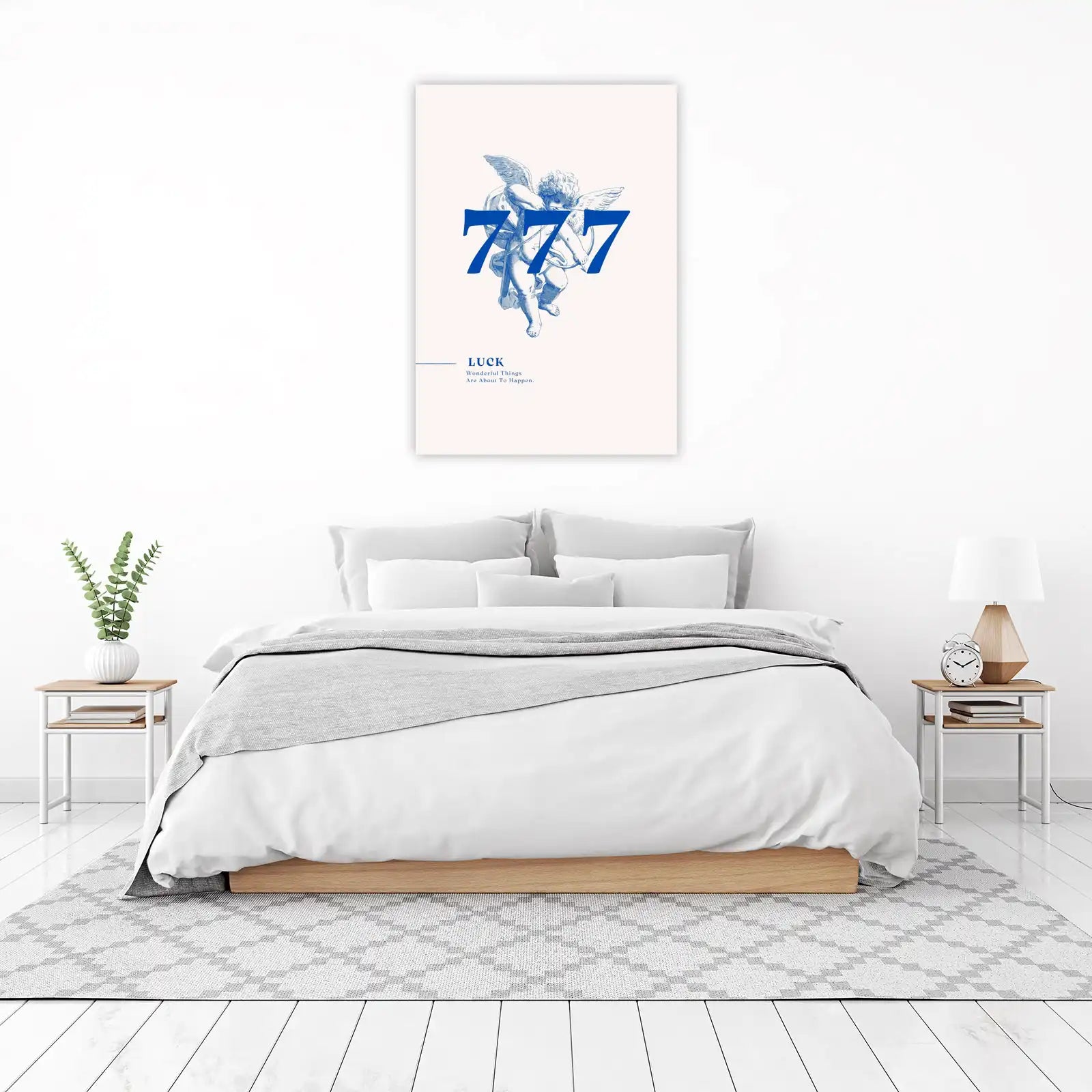777 Angelic Luck Blue Wall Art