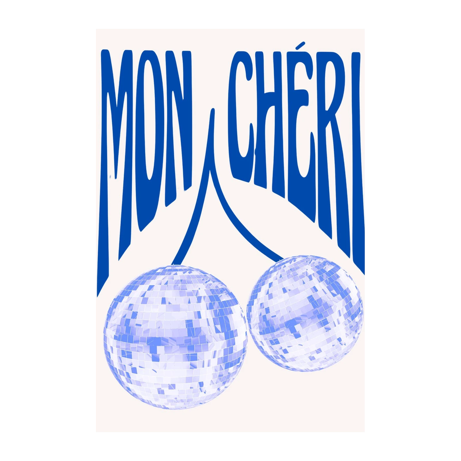 Mon Cheri Disco Ball Blue Wall Art