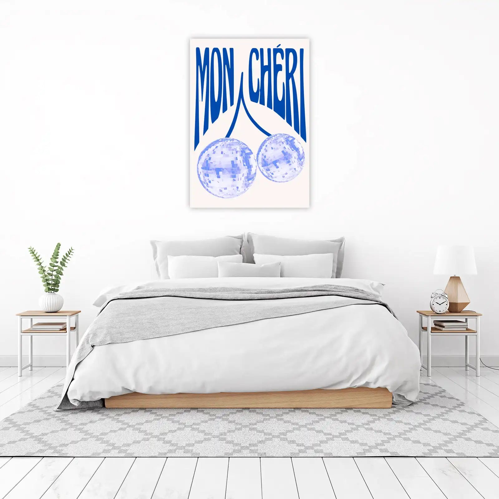 Mon Cheri Disco Ball Blue Wall Art