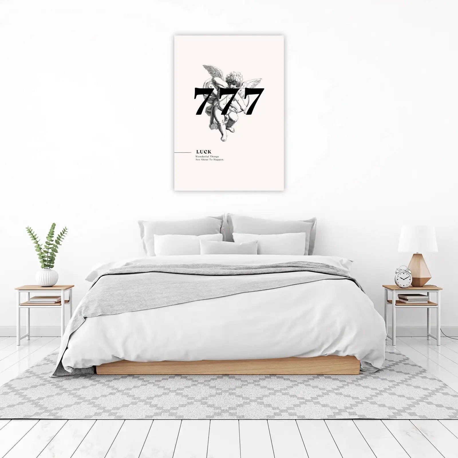 Cherubic Angel 777 Luck Wall Art