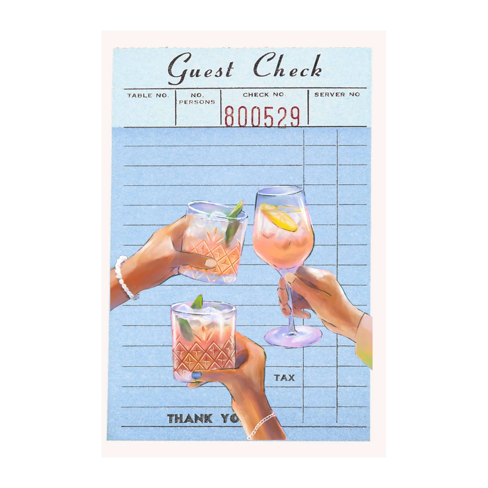 Cheers to Good Times Guest Check Wall Art