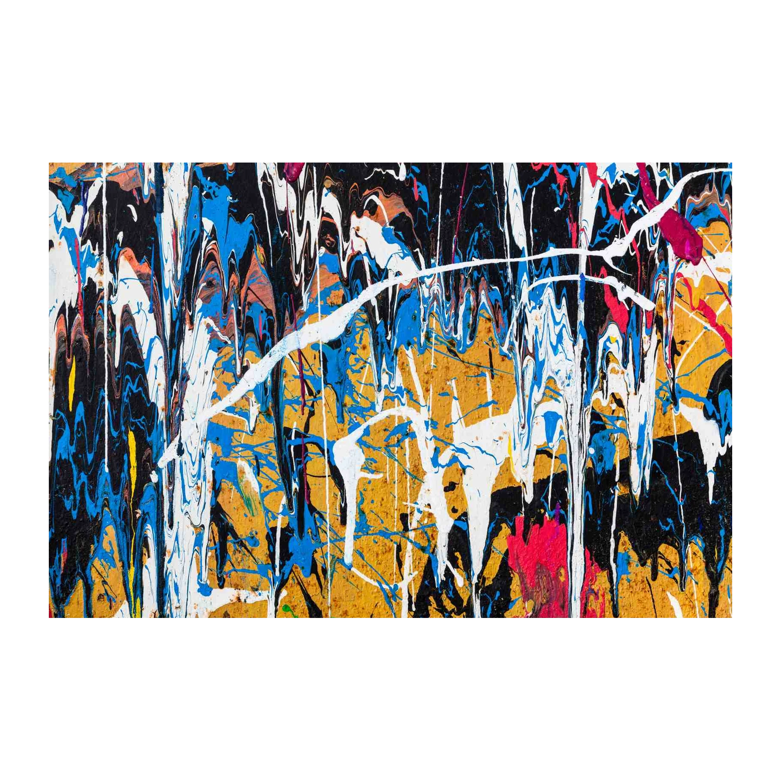 Vibrant Drip Abstract Expressionist Wall Art